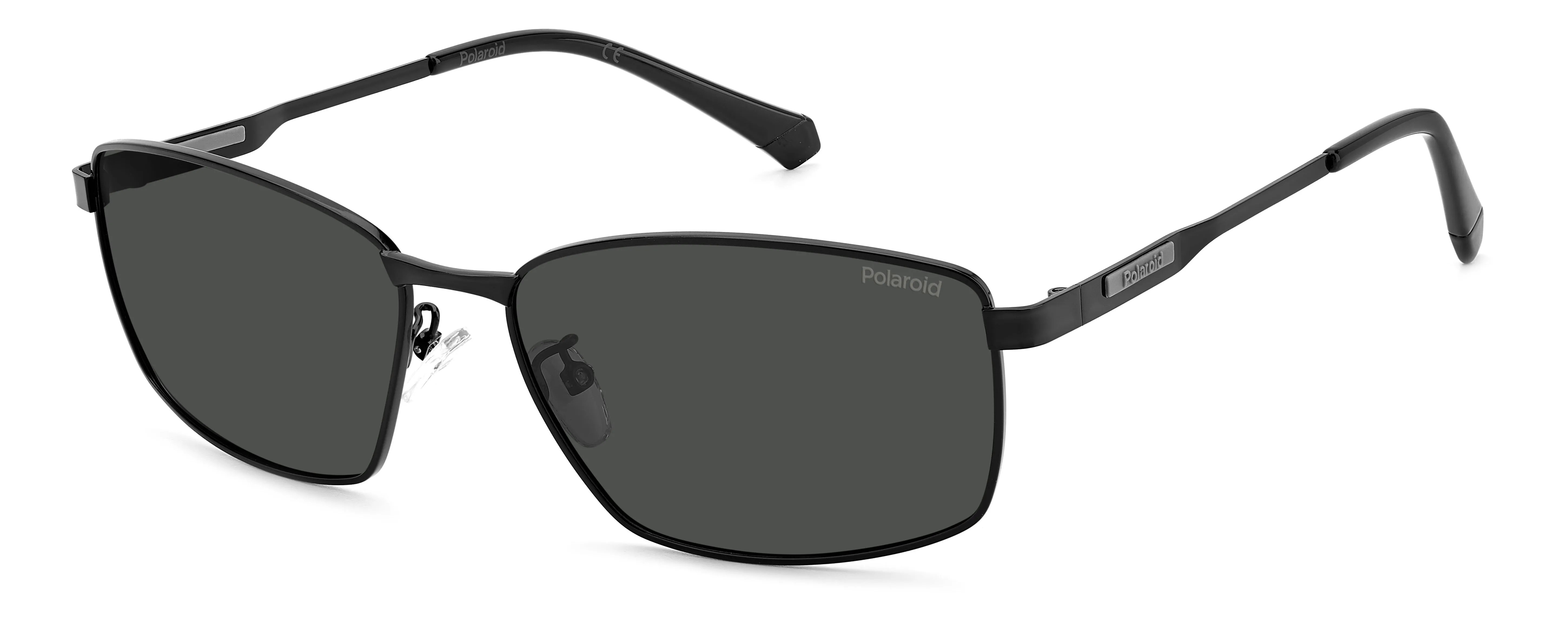 Polaroid PLD 2137/G/S/X 807/M9 Occhiali da sole Acciaio Nero Grigio Squadrata Polarizzata - immagine 1