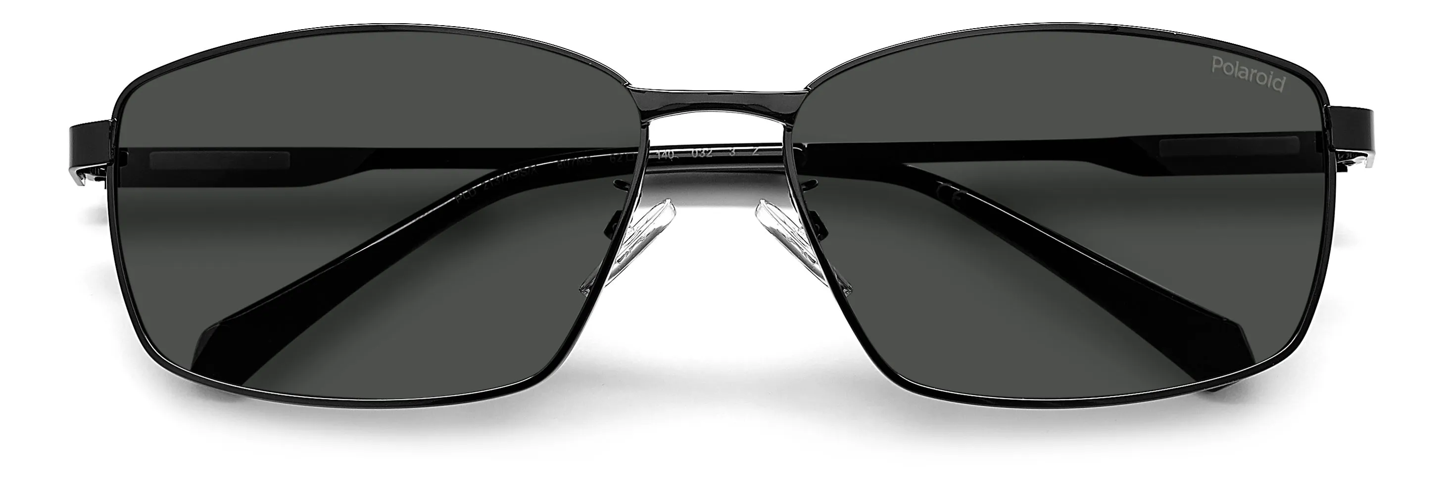 Polaroid PLD 2137/G/S/X 807/M9 Occhiali da sole Acciaio Nero Grigio Squadrata Polarizzata - immagine 3