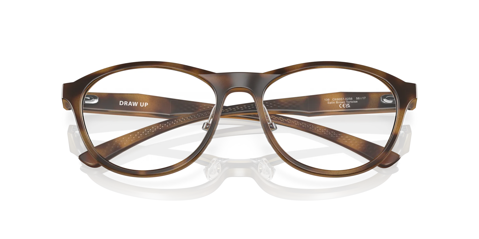 Oakley OX8057 DRAW UP 805702 Montature da vista O_Matter Marrone Trasparente Rotonda Normale - immagine 2
