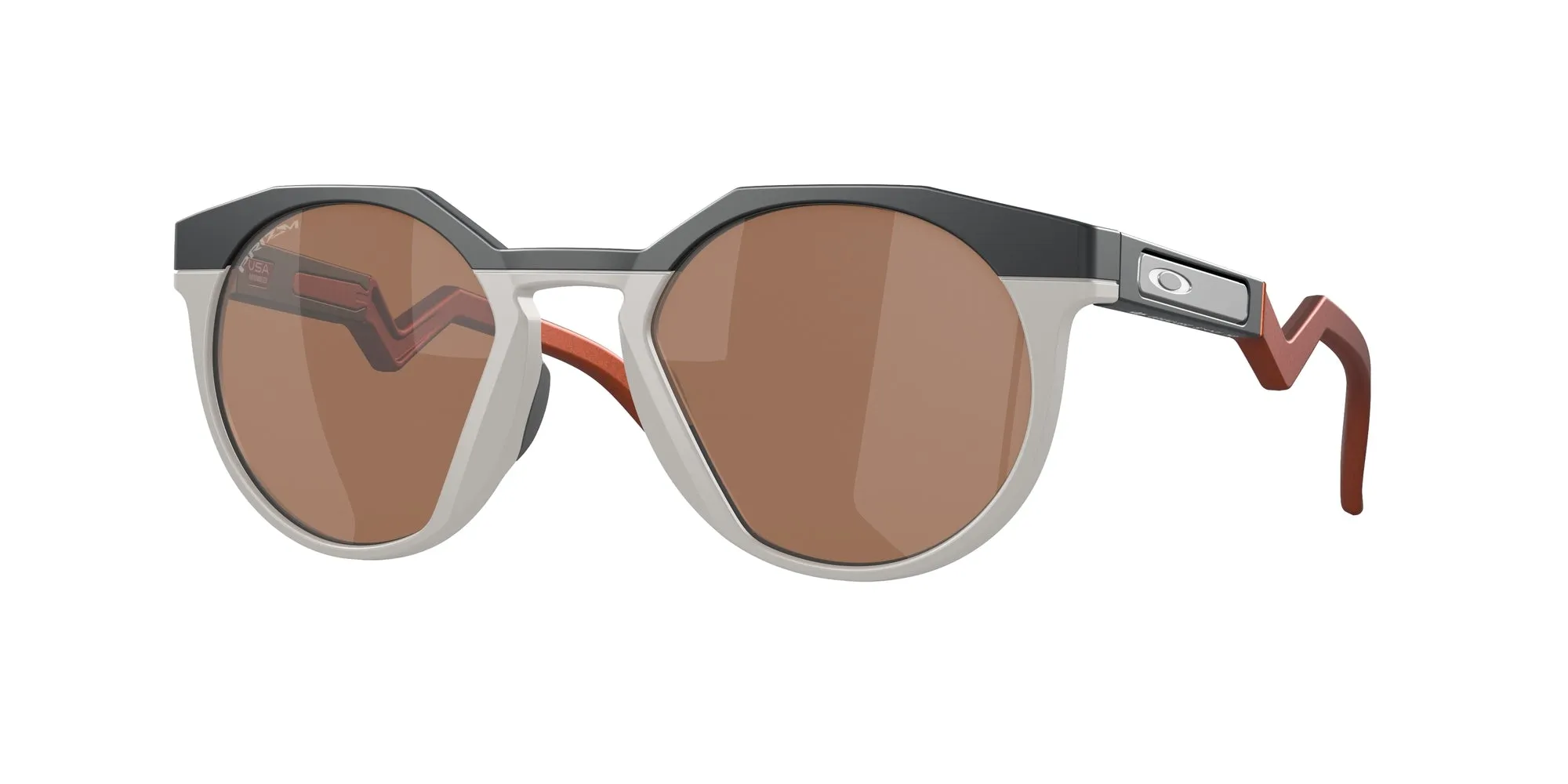 Oakley OO9242 HSTN 924206 Occhiali da sole O_Matter Grigio Marrone Rotonda Normale Prizm - immagine 1