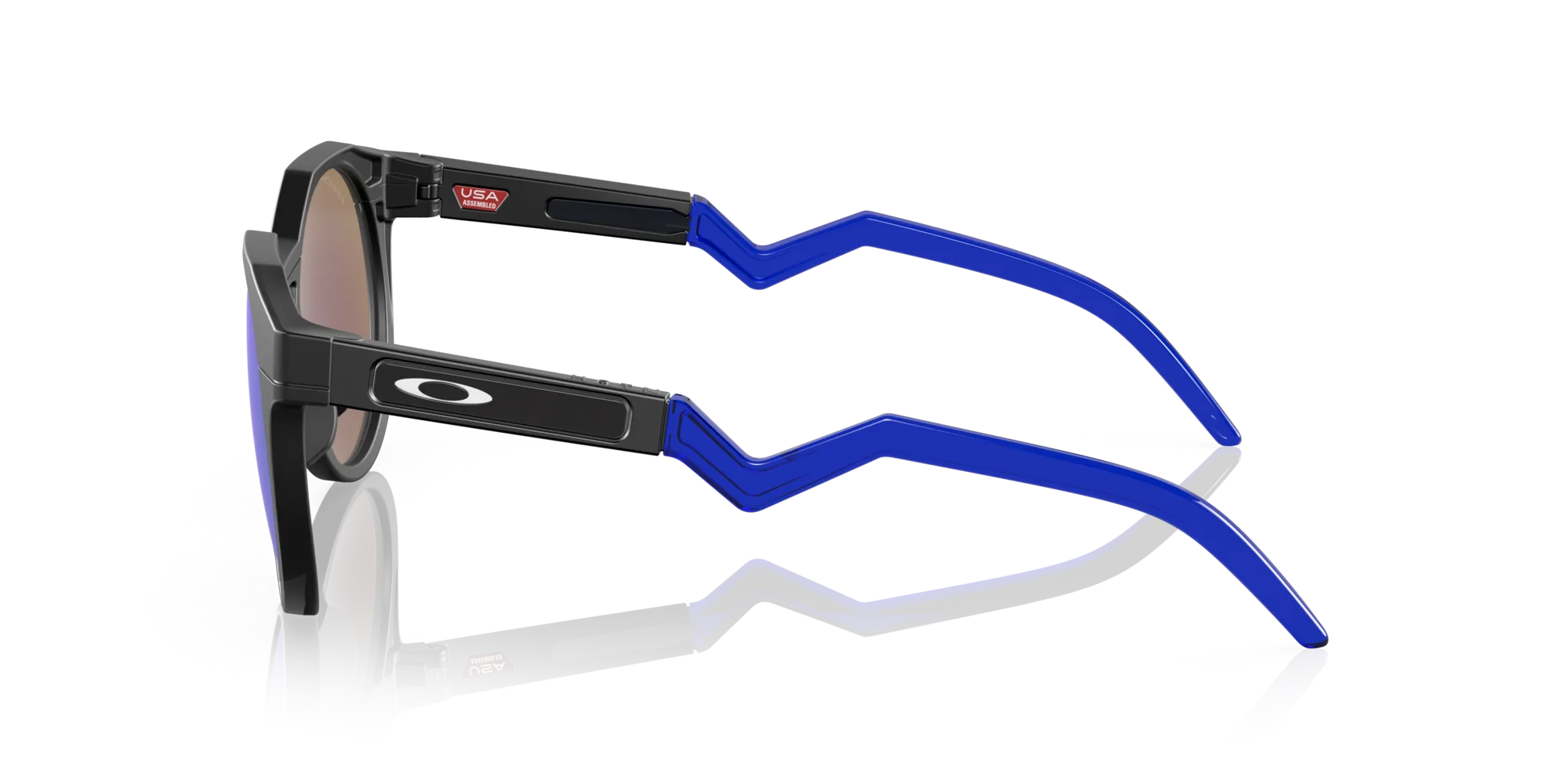 Oakley OO9242 HSTN 924204 Occhiali da sole O_Matter Nero Blu Rotonda Polarizzata Prizm - immagine 4