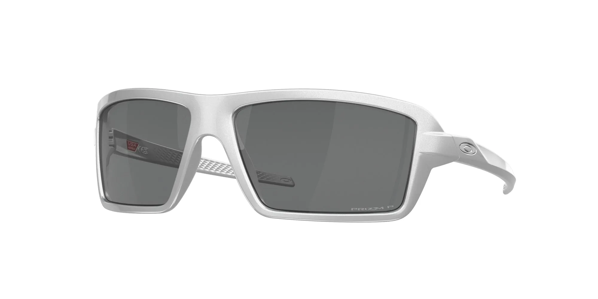 Oakley OO9129 CABLES 912912 Occhiali da sole Plastica Argento Nero Squadrata Polarizzata Prizm - immagine 1