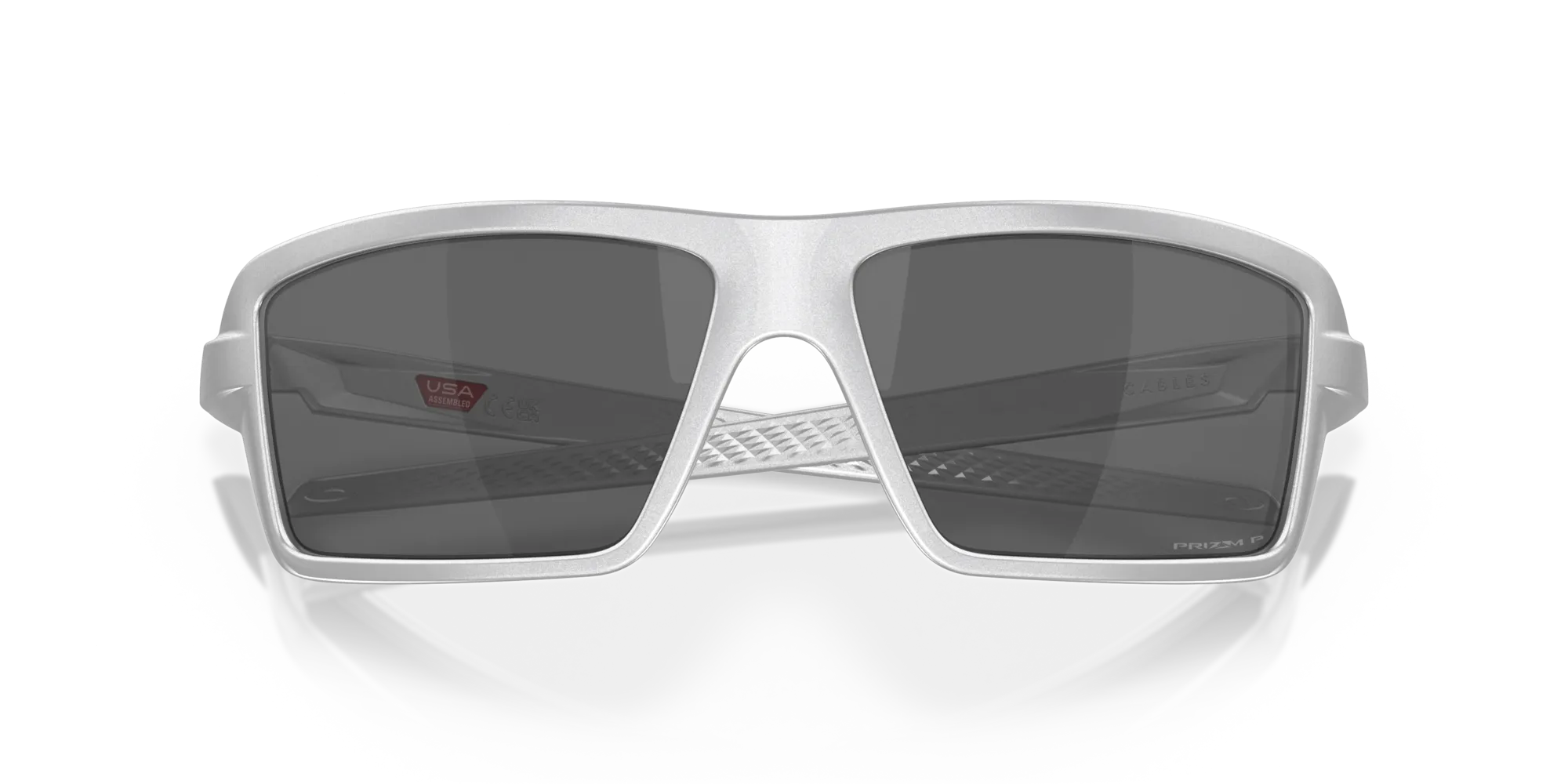 Oakley OO9129 CABLES 912912 Occhiali da sole Plastica Argento Nero Squadrata Polarizzata Prizm - immagine 2
