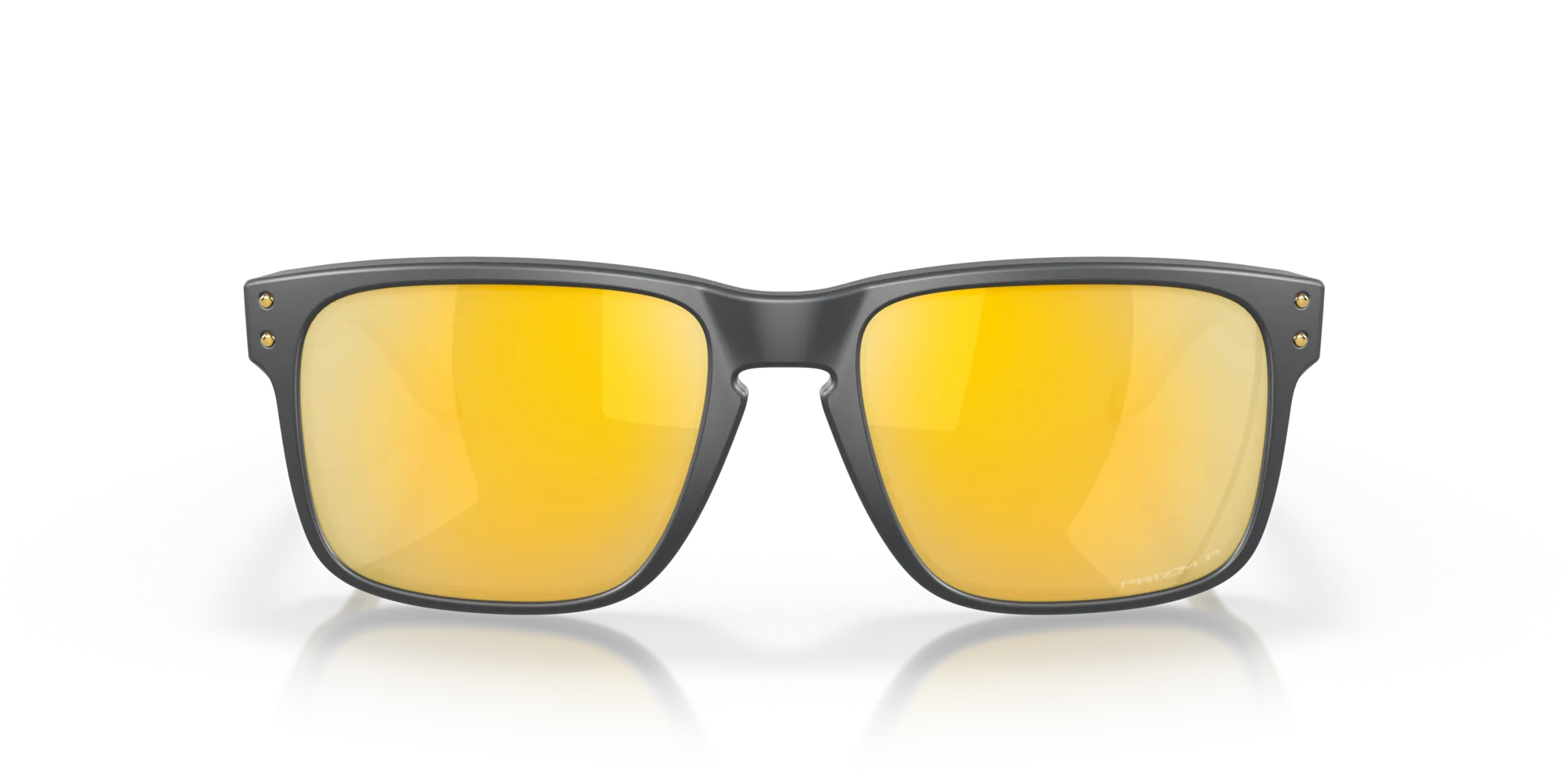Oakley OO9102 HOLBROOK 9102W4 Occhiali da sole O_Matter Grigio Oro Squadrata Polarizzata Prizm - immagine 3
