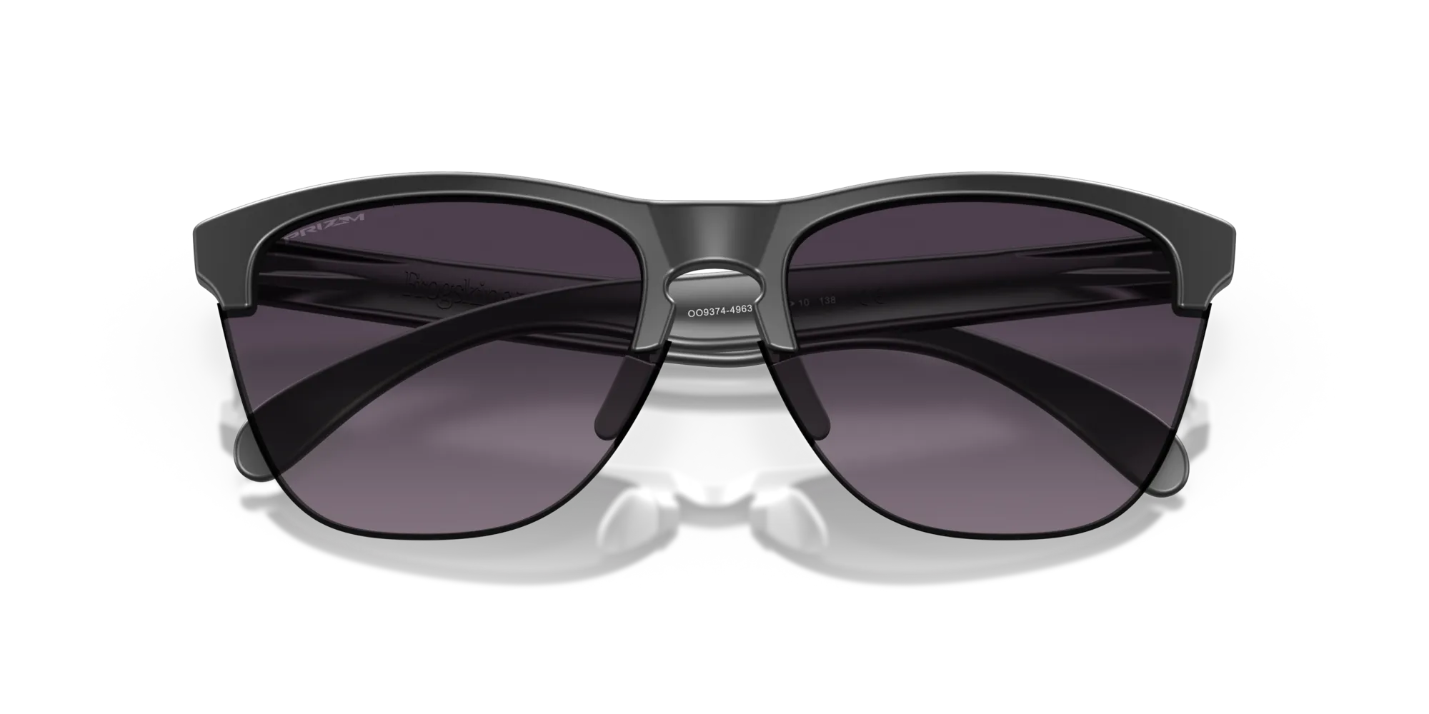 Oakley OO9374 FROGSKINS LITE 937449 Occhiali da sole O_Matter Nero Grigio Rotonda Normale Sfumato - immagine 2
