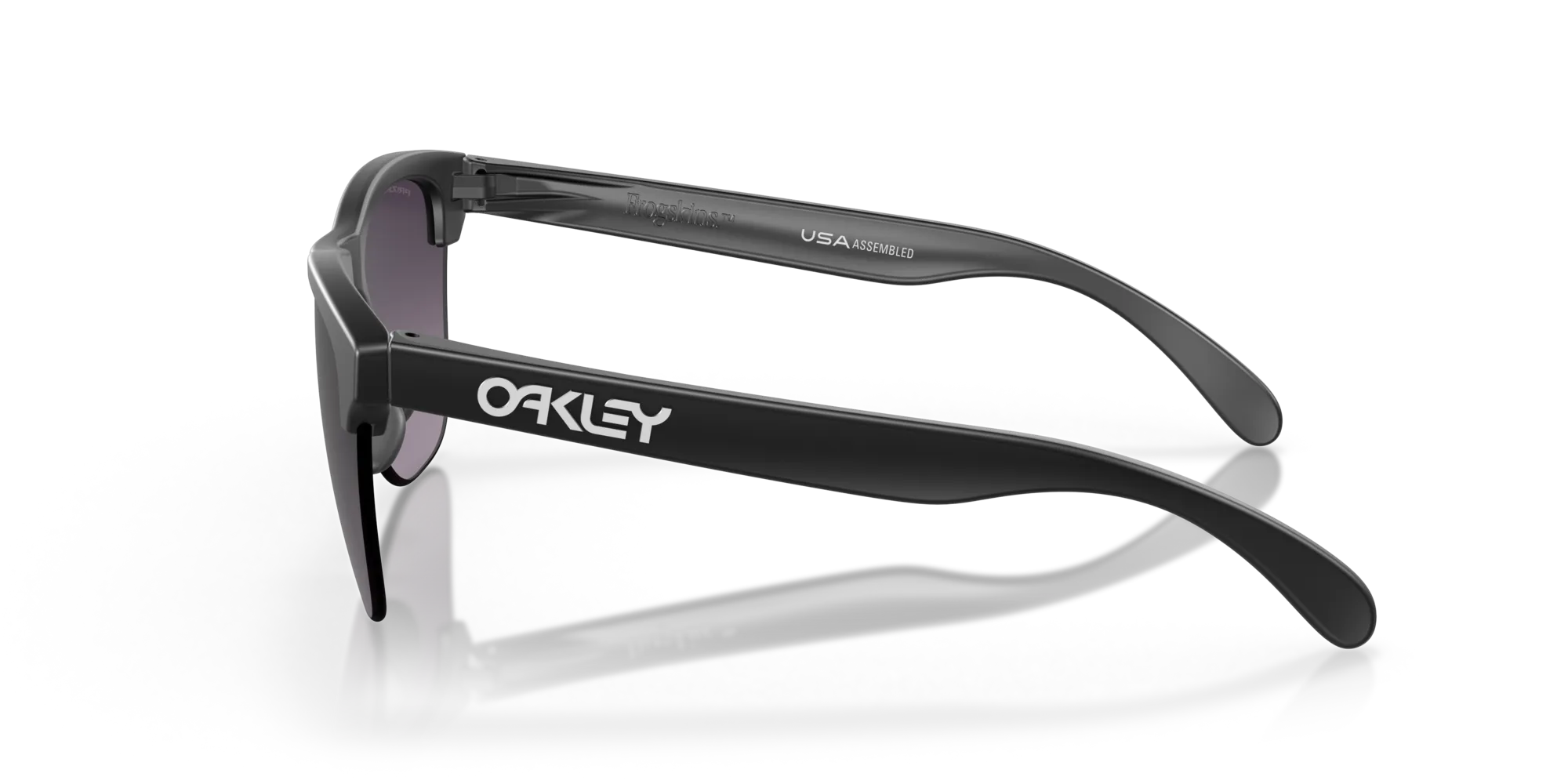 Oakley OO9374 FROGSKINS LITE 937449 Occhiali da sole O_Matter Nero Grigio Rotonda Normale Sfumato - immagine 4