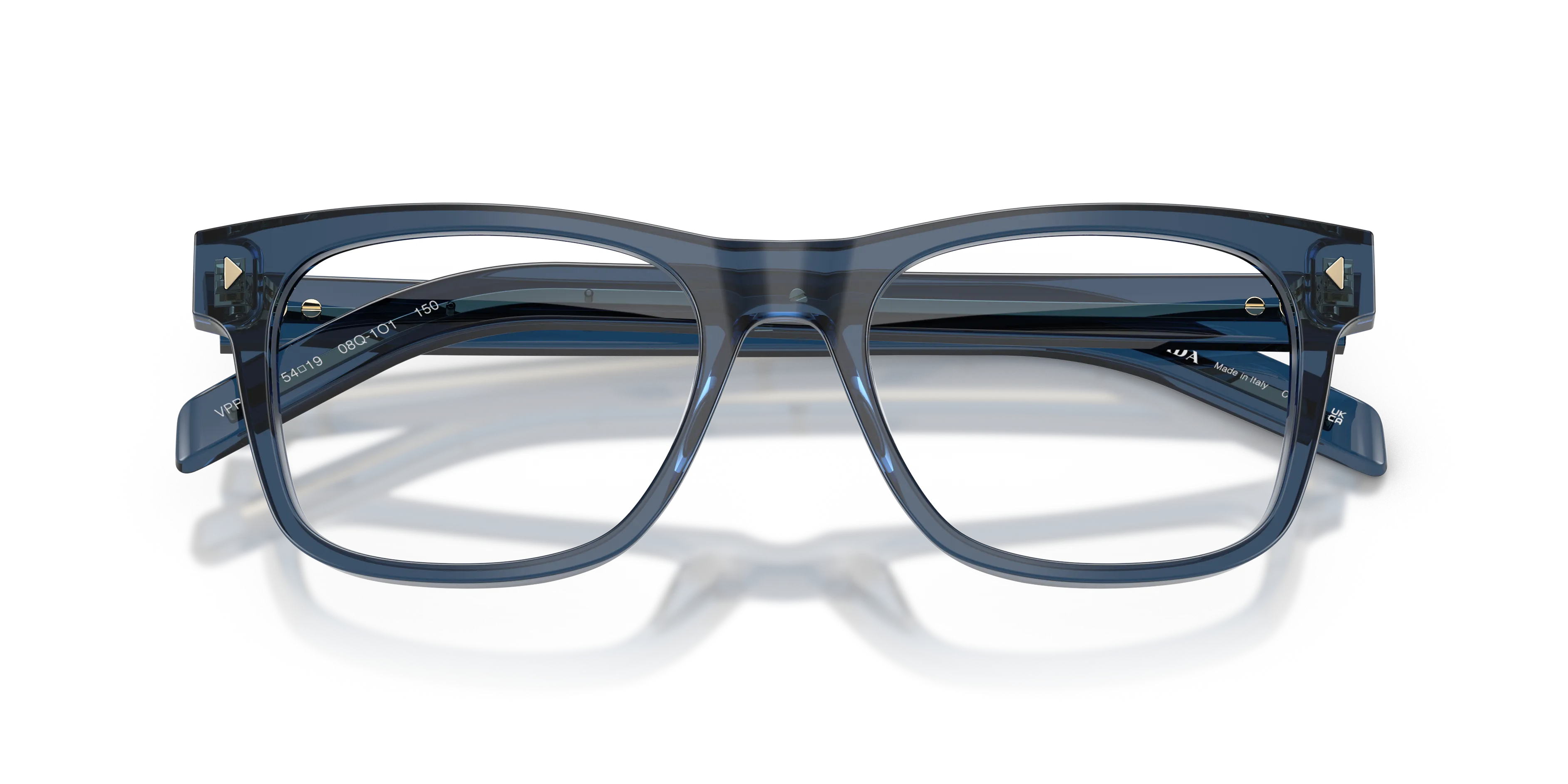 Prada PR A13V 08Q1O1 Montature da vista Acetato Grigio Pillow Normale - immagine 2