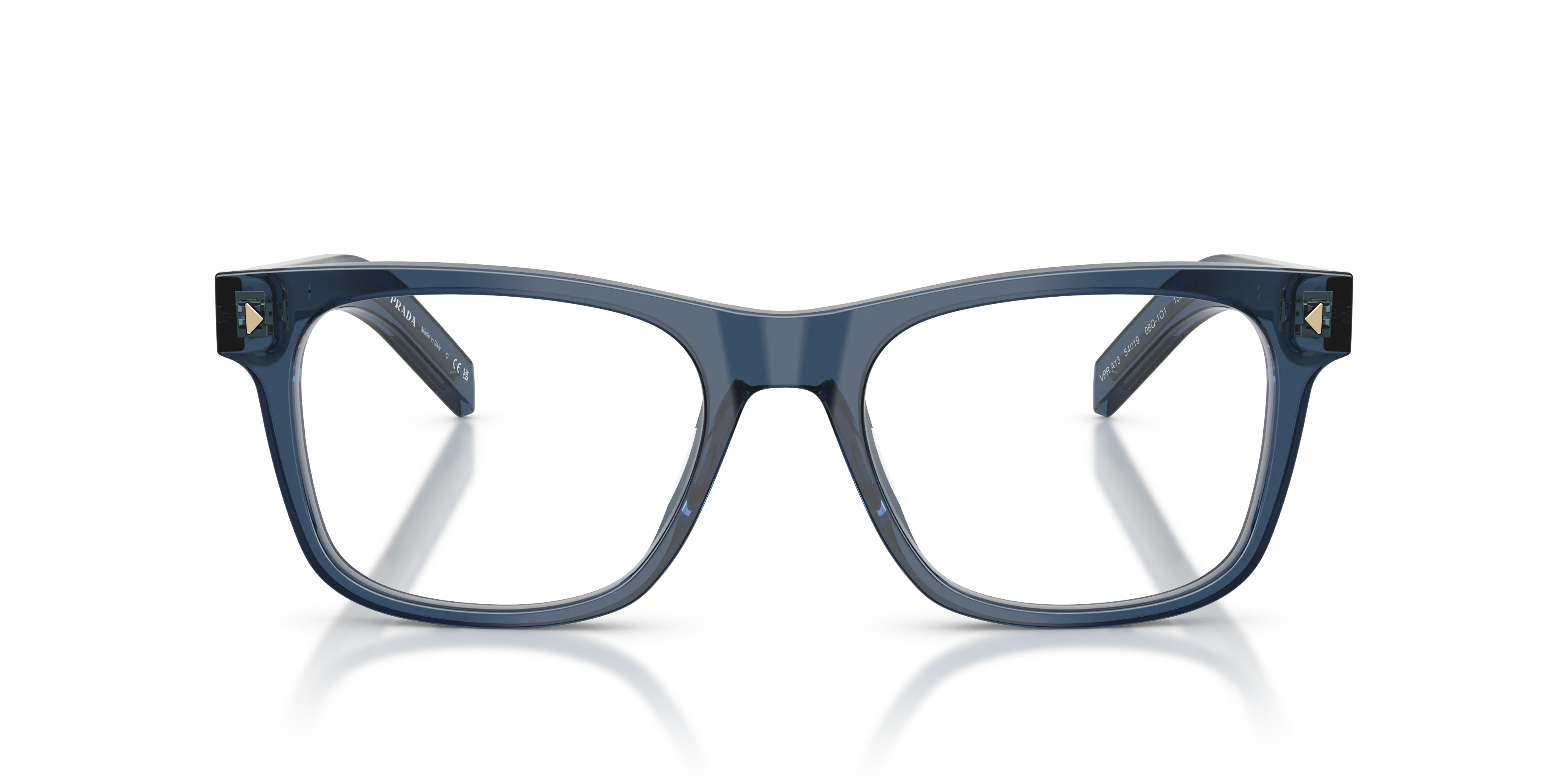 Prada PR A13V 08Q1O1 Montature da vista Acetato Grigio Pillow Normale - immagine 3
