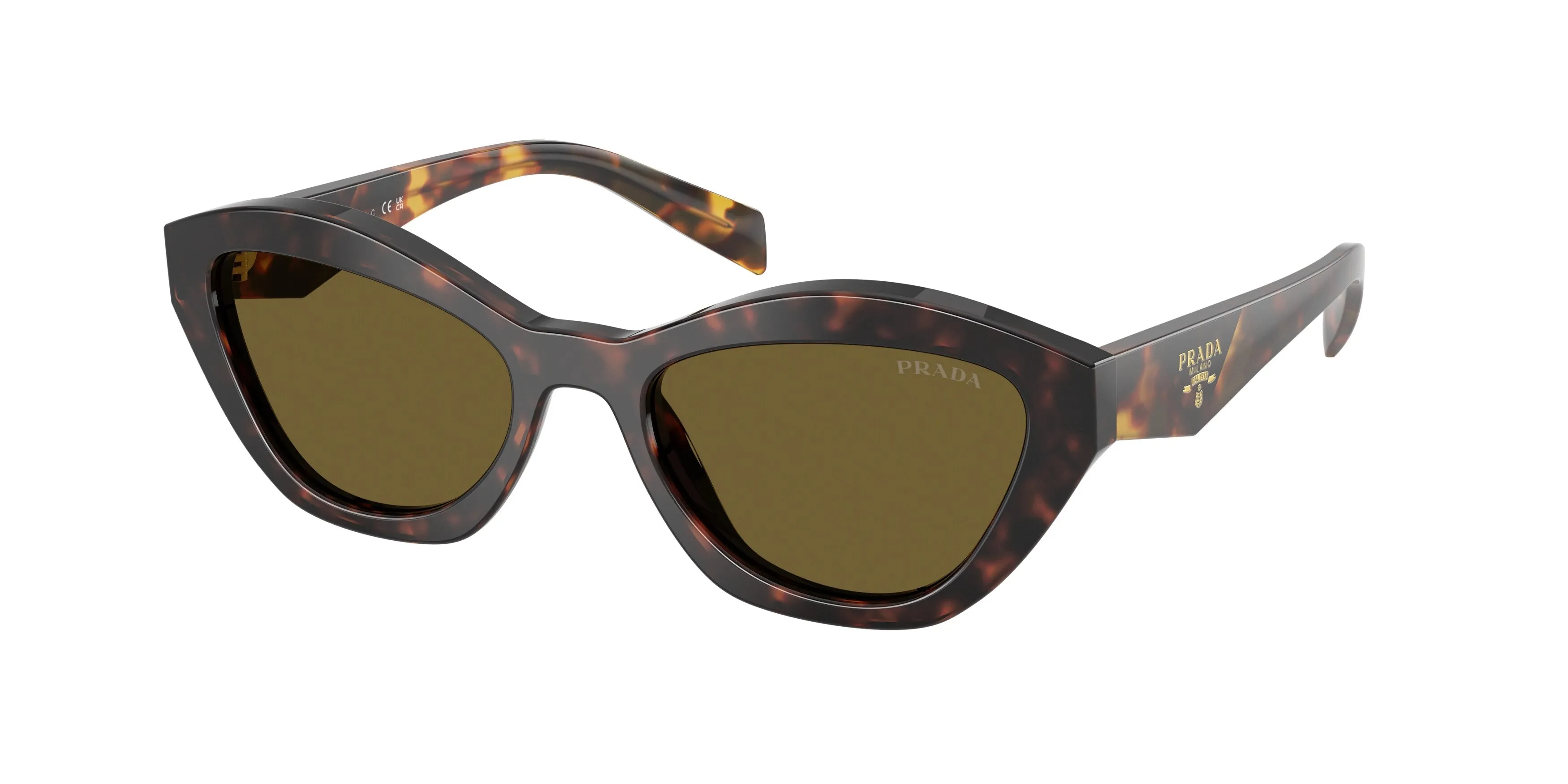 Prada PR A02S 17N09Z Occhiali da sole Acetato Tartaruga Marrone Farfalla Normale - immagine 1
