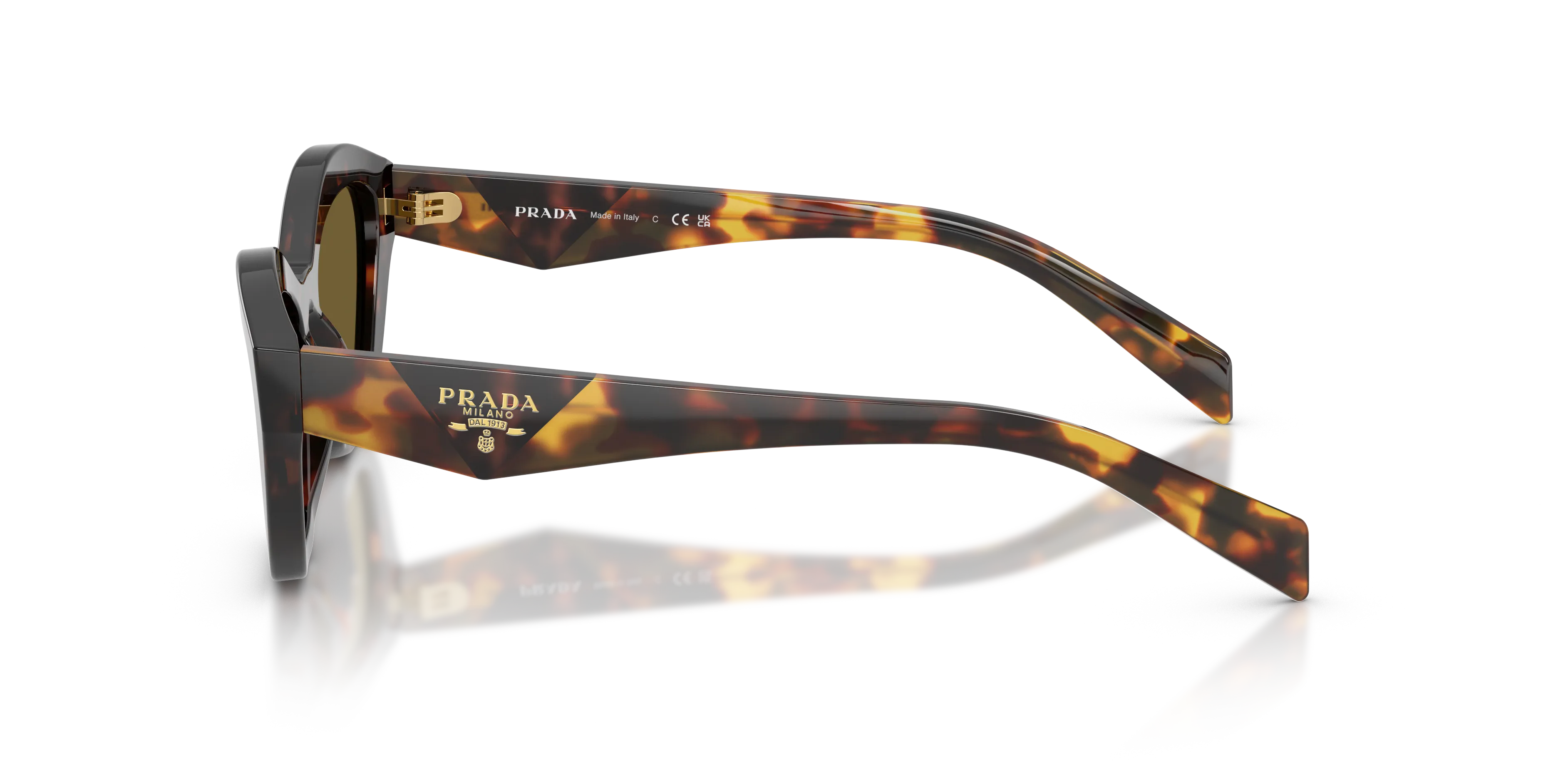 Prada PR A02S 17N09Z Occhiali da sole Acetato Tartaruga Marrone Farfalla Normale - immagine 4