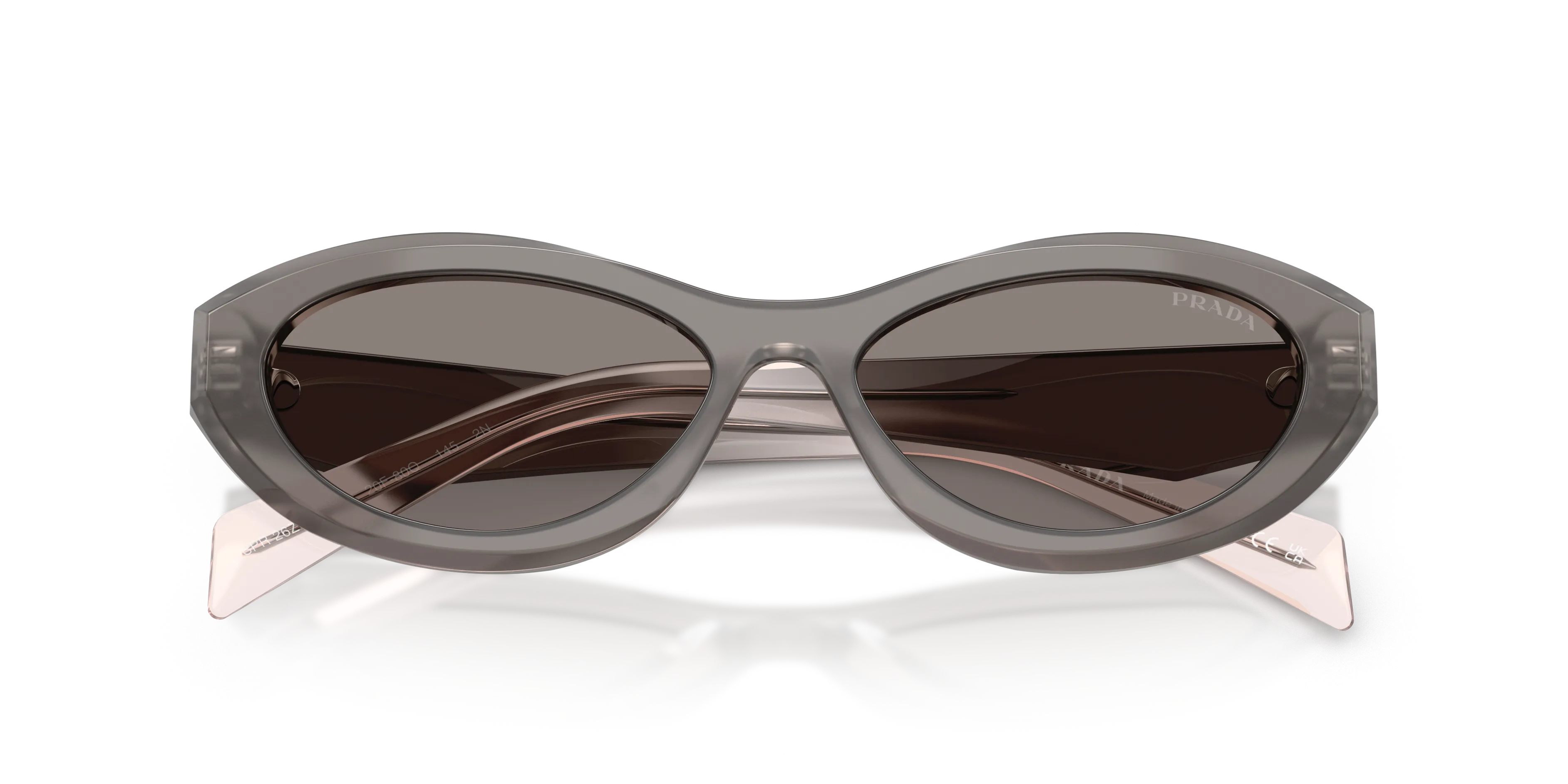 Prada PR 26ZS 20F80Q Occhiali da sole Acetato Grigio Grigio Geometrica Normale - immagine 2