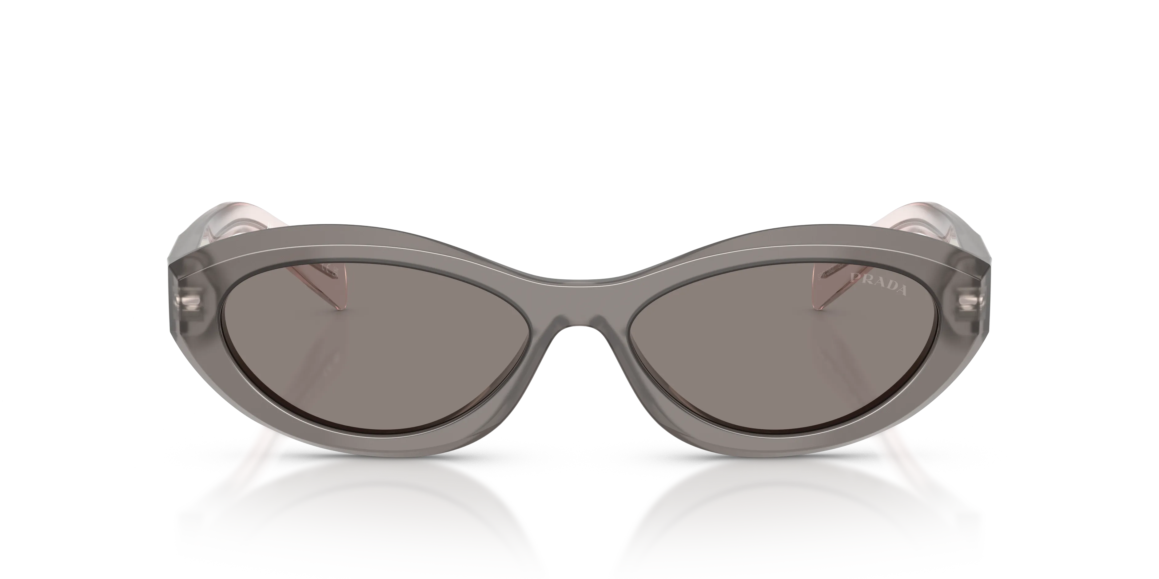 Prada PR 26ZS 20F80Q Occhiali da sole Acetato Grigio Grigio Geometrica Normale - immagine 3