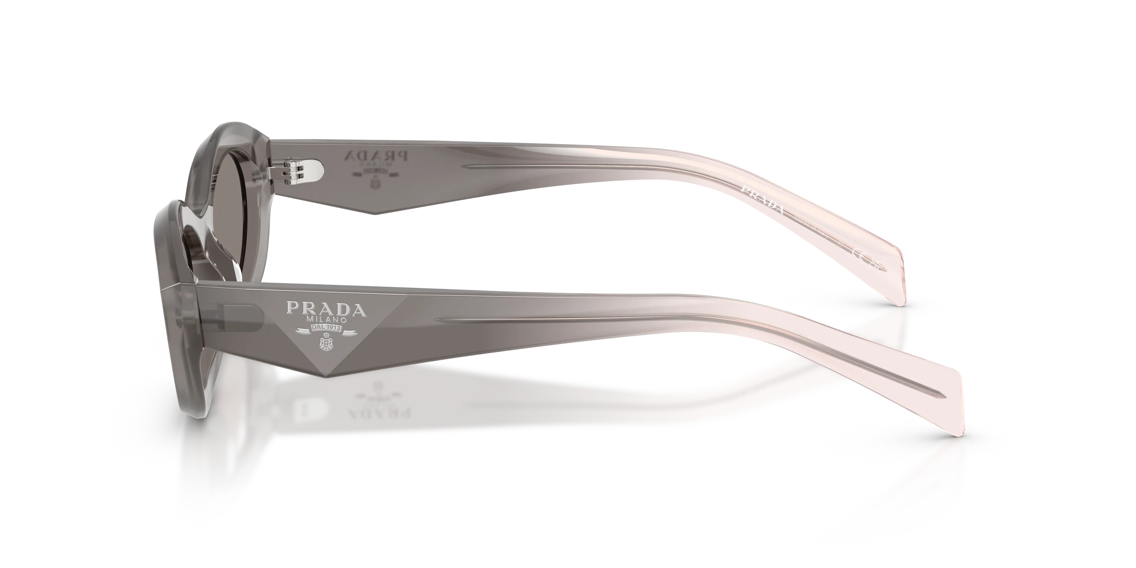 Prada PR 26ZS 20F80Q Occhiali da sole Acetato Grigio Grigio Geometrica Normale - immagine 4