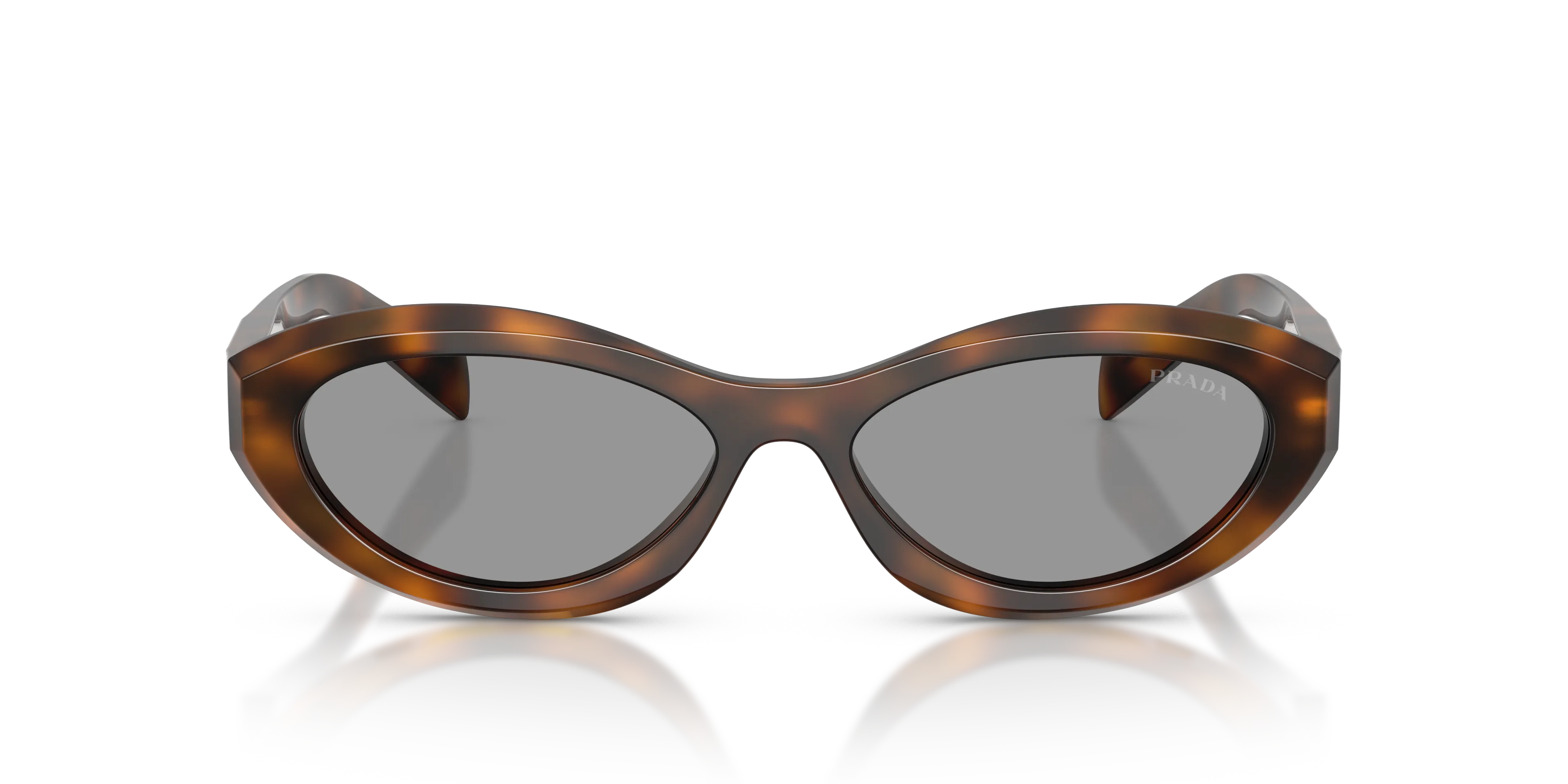 Prada PR 26ZS 20D50Q Occhiali da sole Acetato Havana Grigio Geometrica Normale - immagine 3