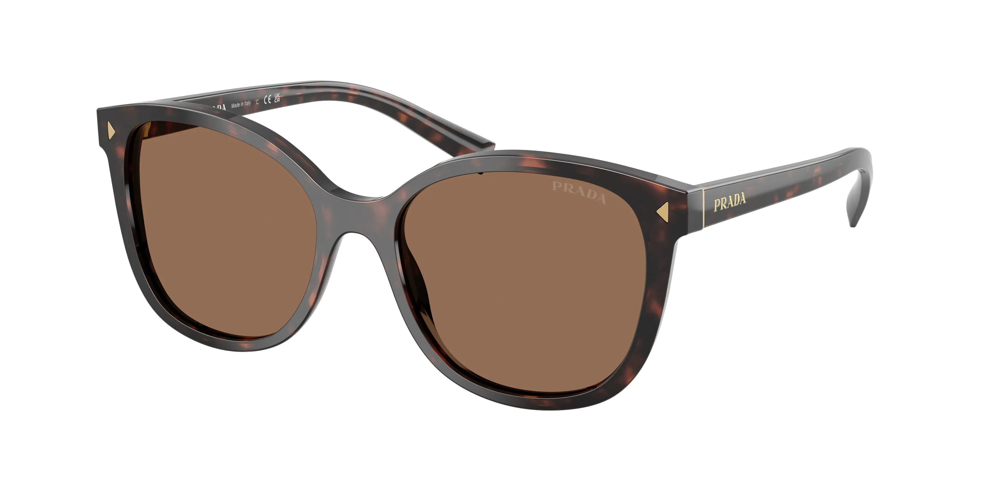 Prada PR 22ZS 17N06B Occhiali da sole Acetato Tartaruga Marrone Squadrata Normale - immagine 1