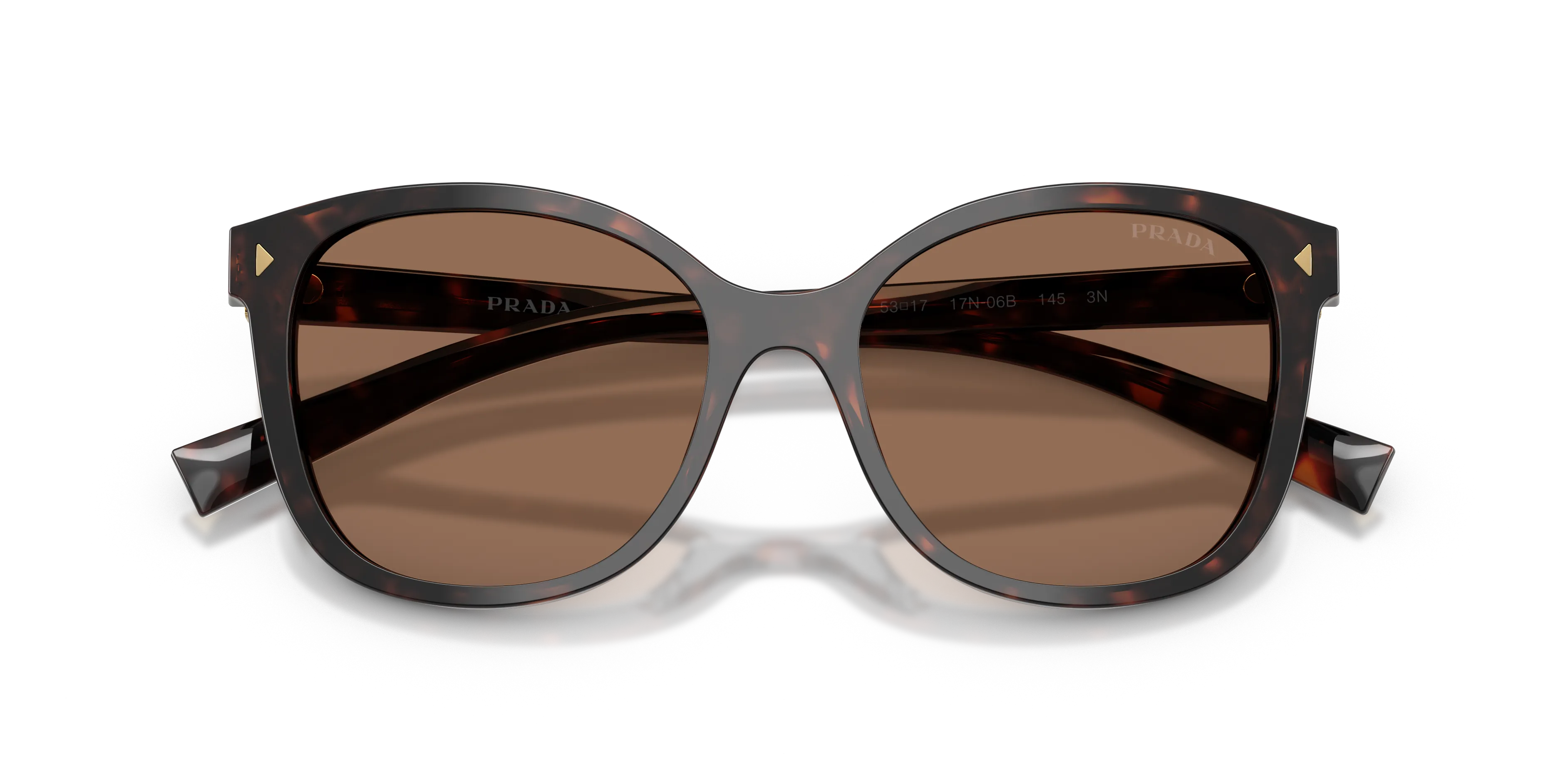 Prada PR 22ZS 17N06B Occhiali da sole Acetato Tartaruga Marrone Squadrata Normale - immagine 2