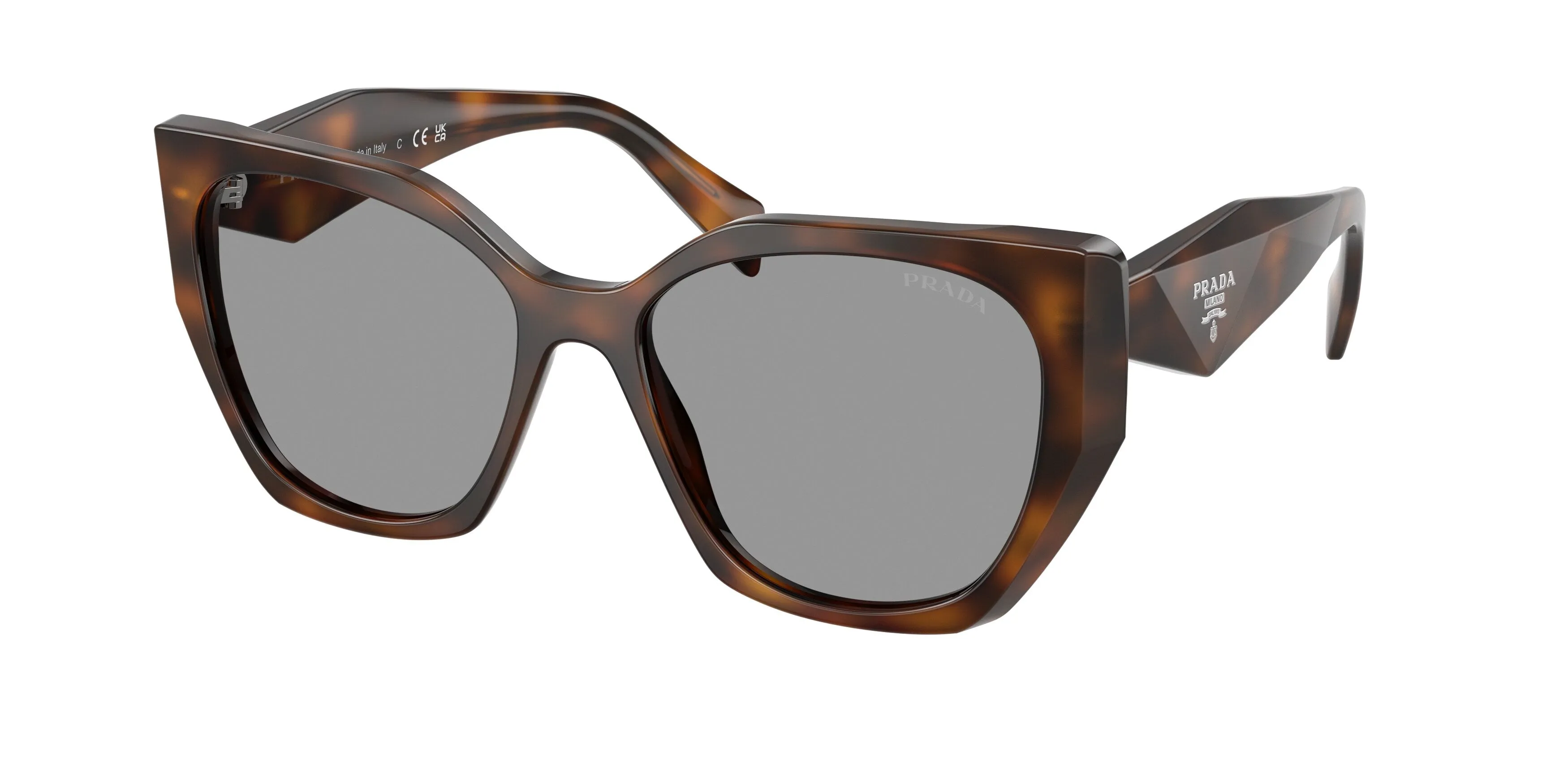 Prada PR 19ZS 20D50Q Occhiali da sole Acetato Havana Grigio Pillow Normale - immagine 1