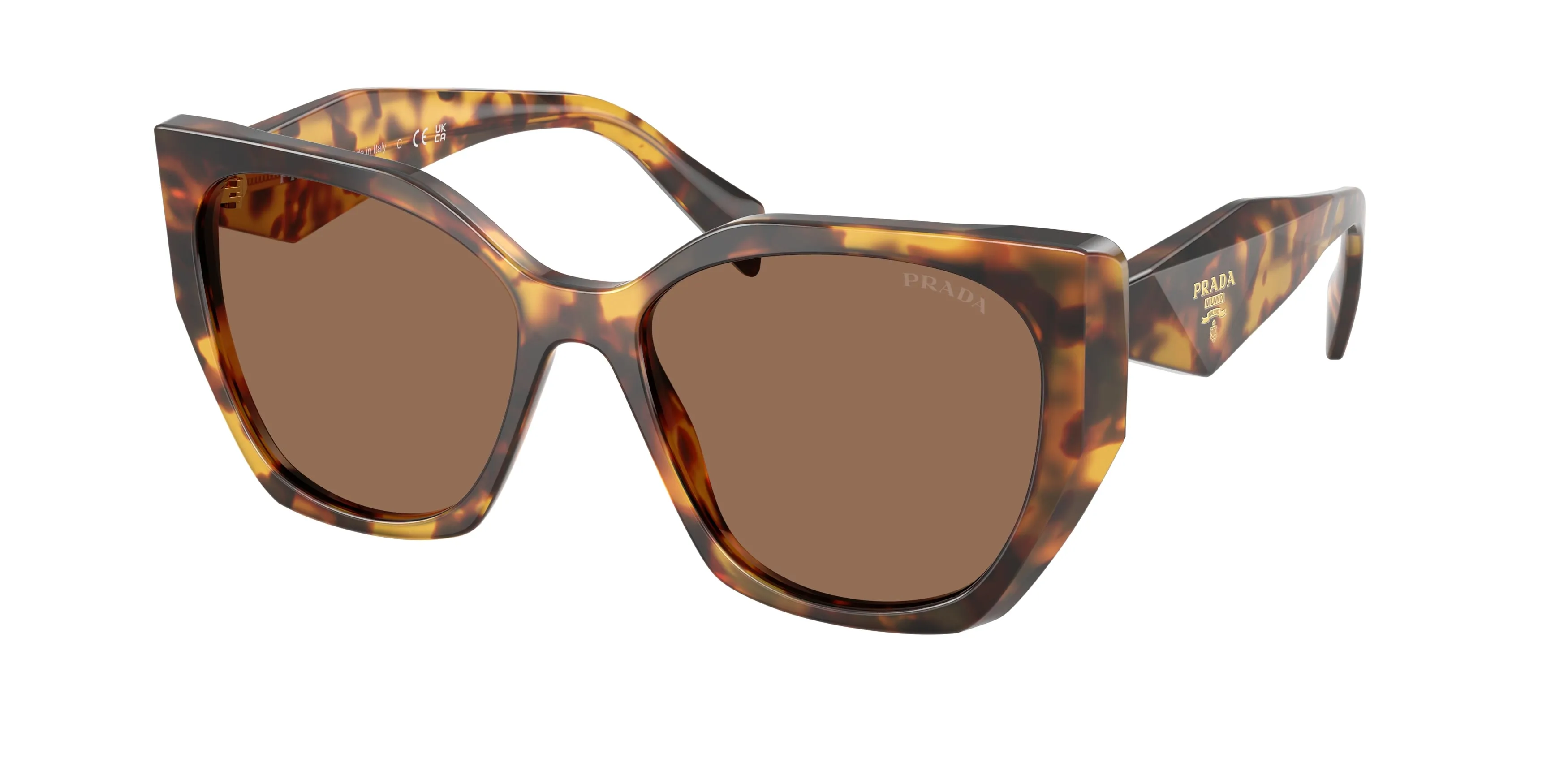 Prada PR 19ZS 14L06B Occhiali da sole Acetato Tartaruga Marrone Pillow Normale - immagine 1