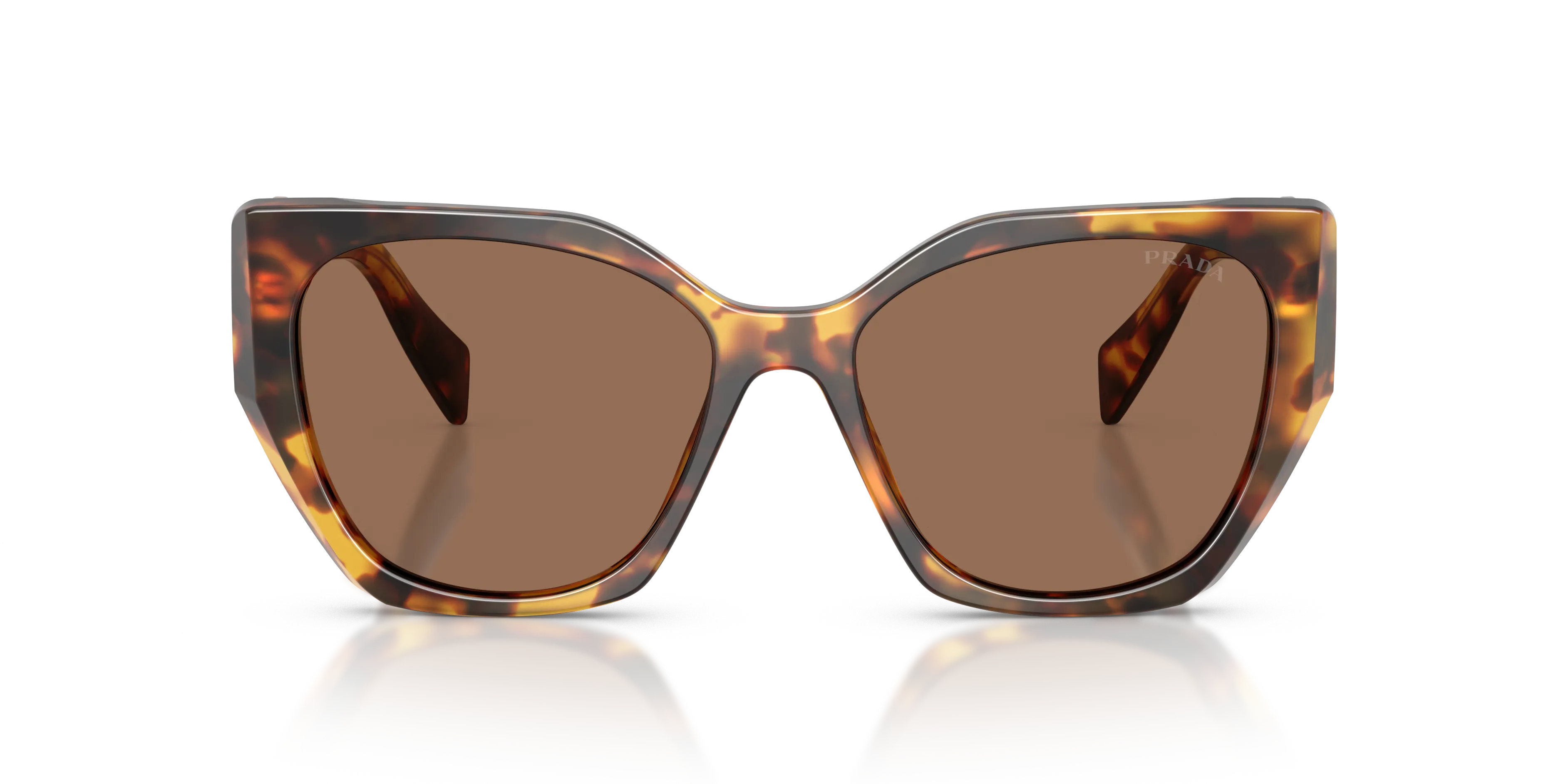 Prada PR 19ZS 14L06B Occhiali da sole Acetato Tartaruga Marrone Pillow Normale - immagine 3