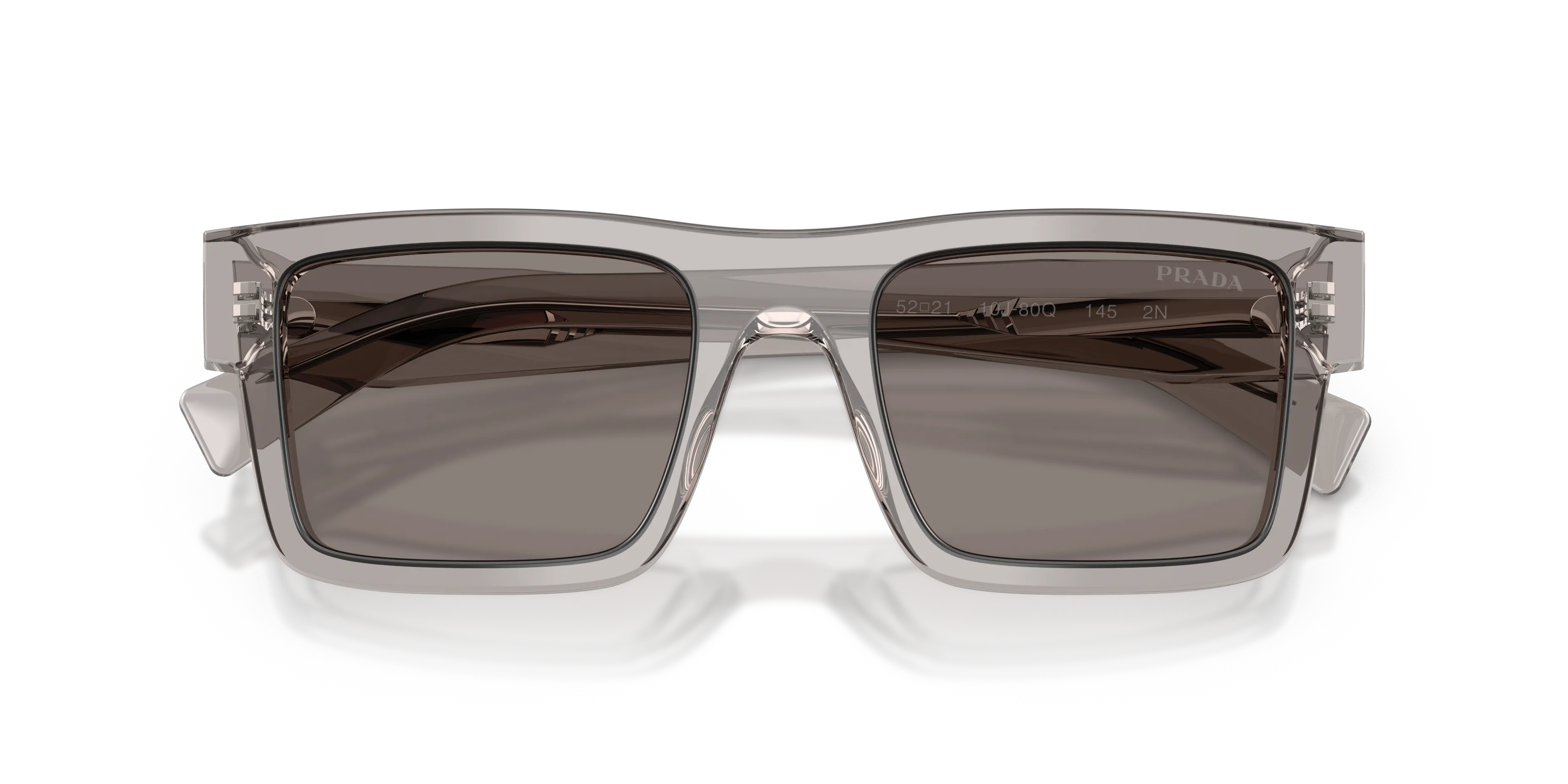 Prada PR 19WS 10J80Q Occhiali da sole Acetato Grigio Grigio Squadrata Normale - immagine 2