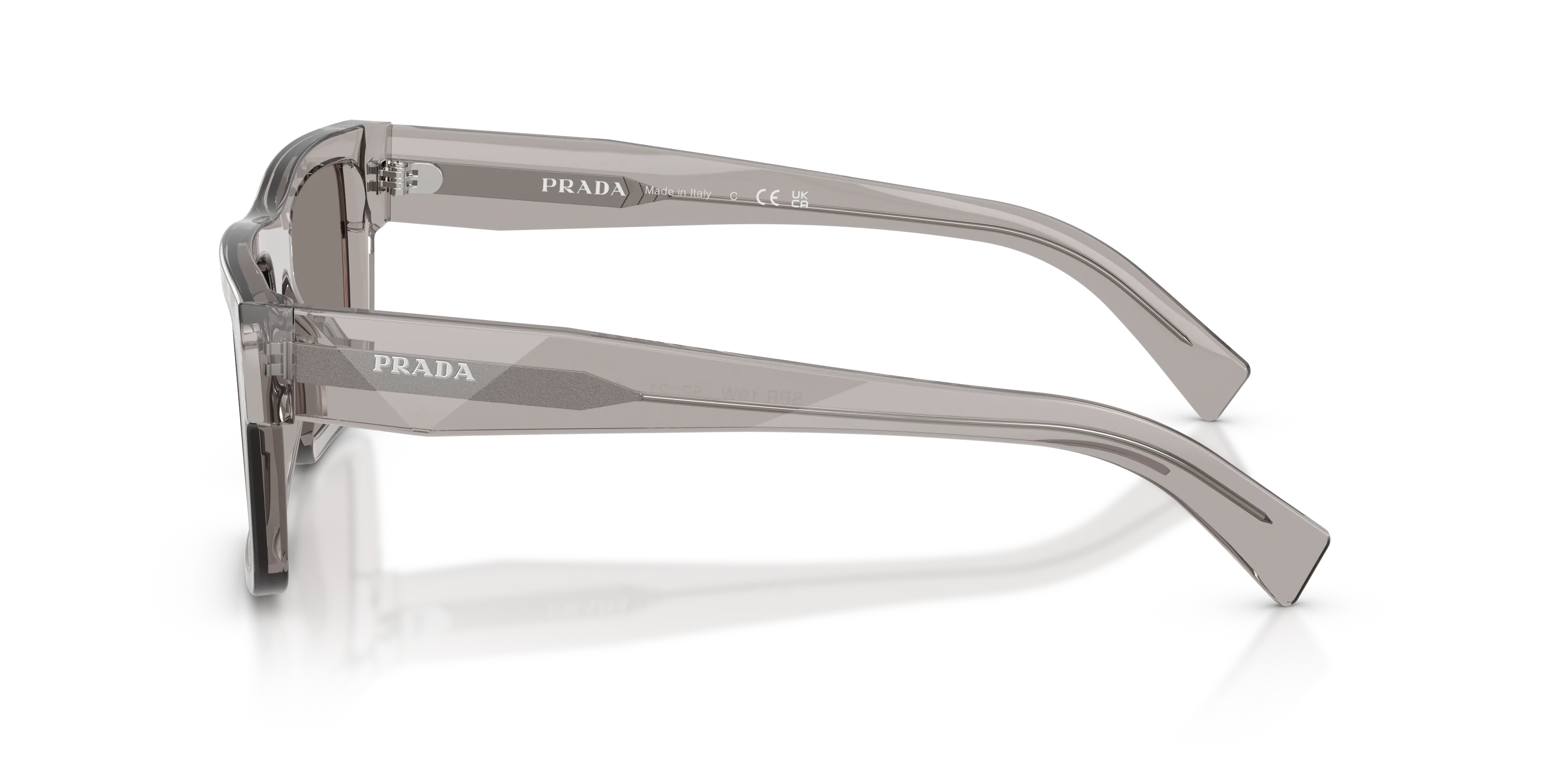 Prada PR 19WS 10J80Q Occhiali da sole Acetato Grigio Grigio Squadrata Normale - immagine 4