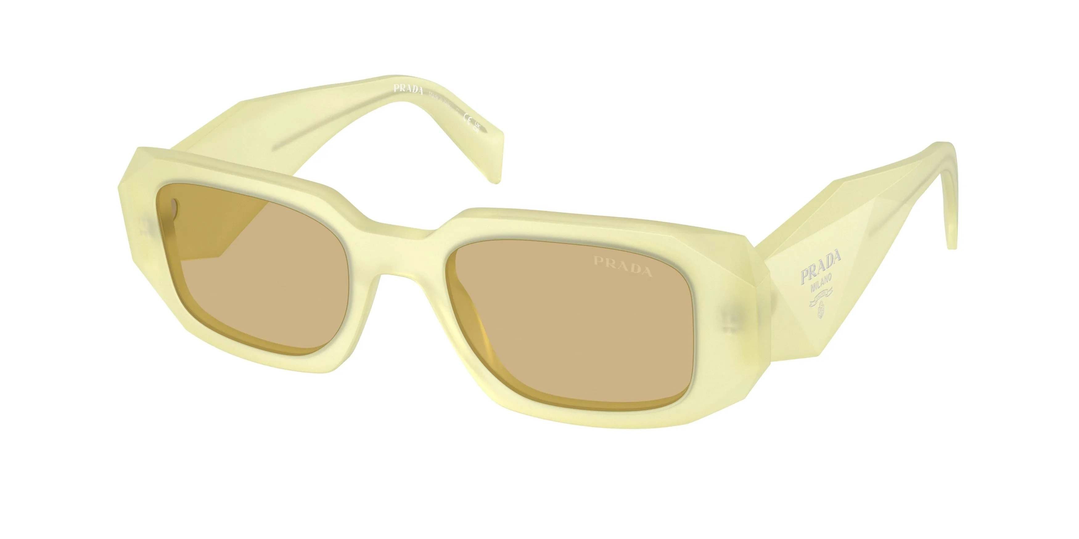 Prada PR 17WS 21G10R Occhiali da sole Acetato Giallo Giallo Squadrata Normale - immagine 1