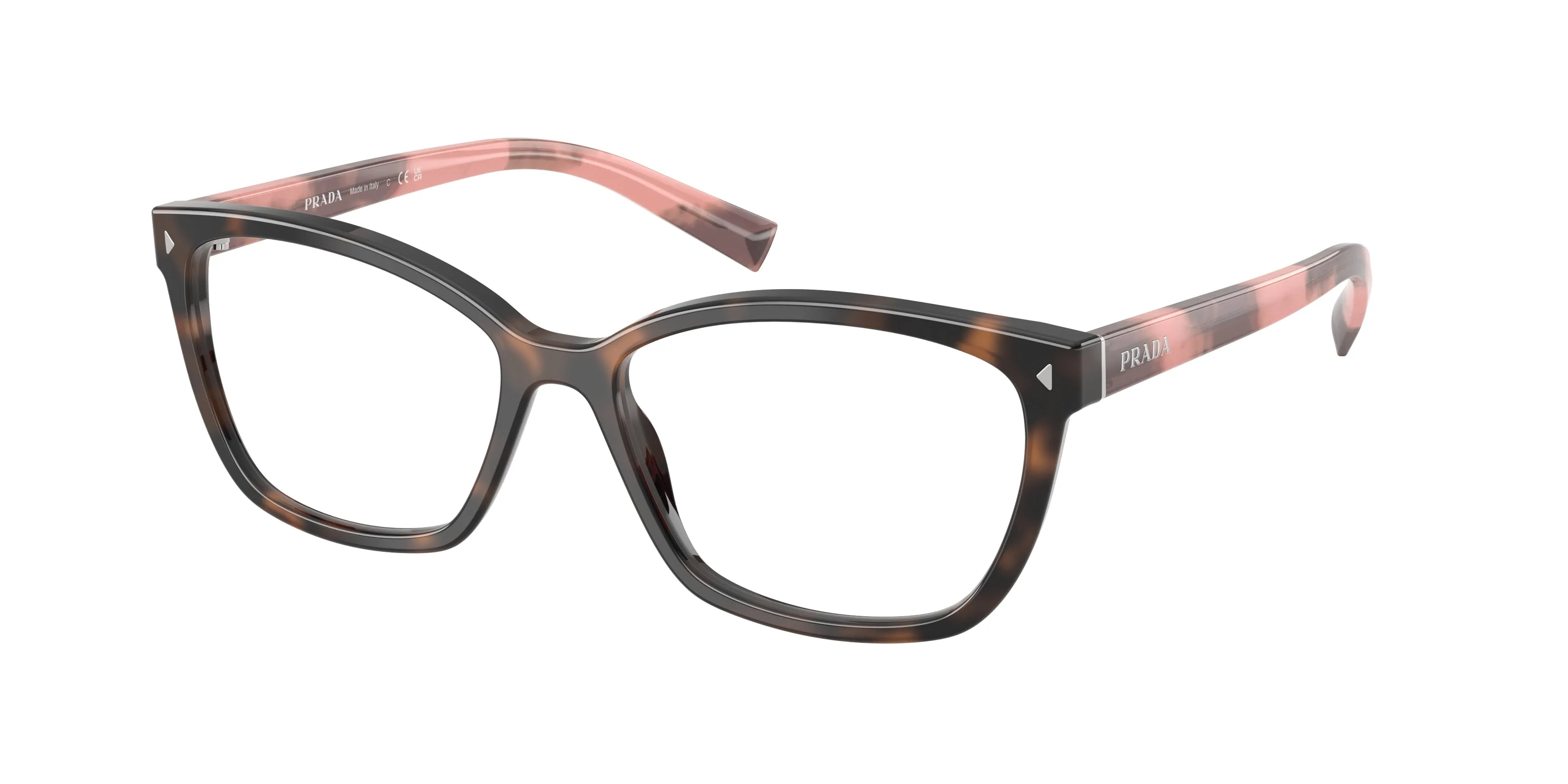 Prada PR 15ZV 23A1O1 Montature da vista Acetato Tartaruga Squadrata Normale - immagine 1