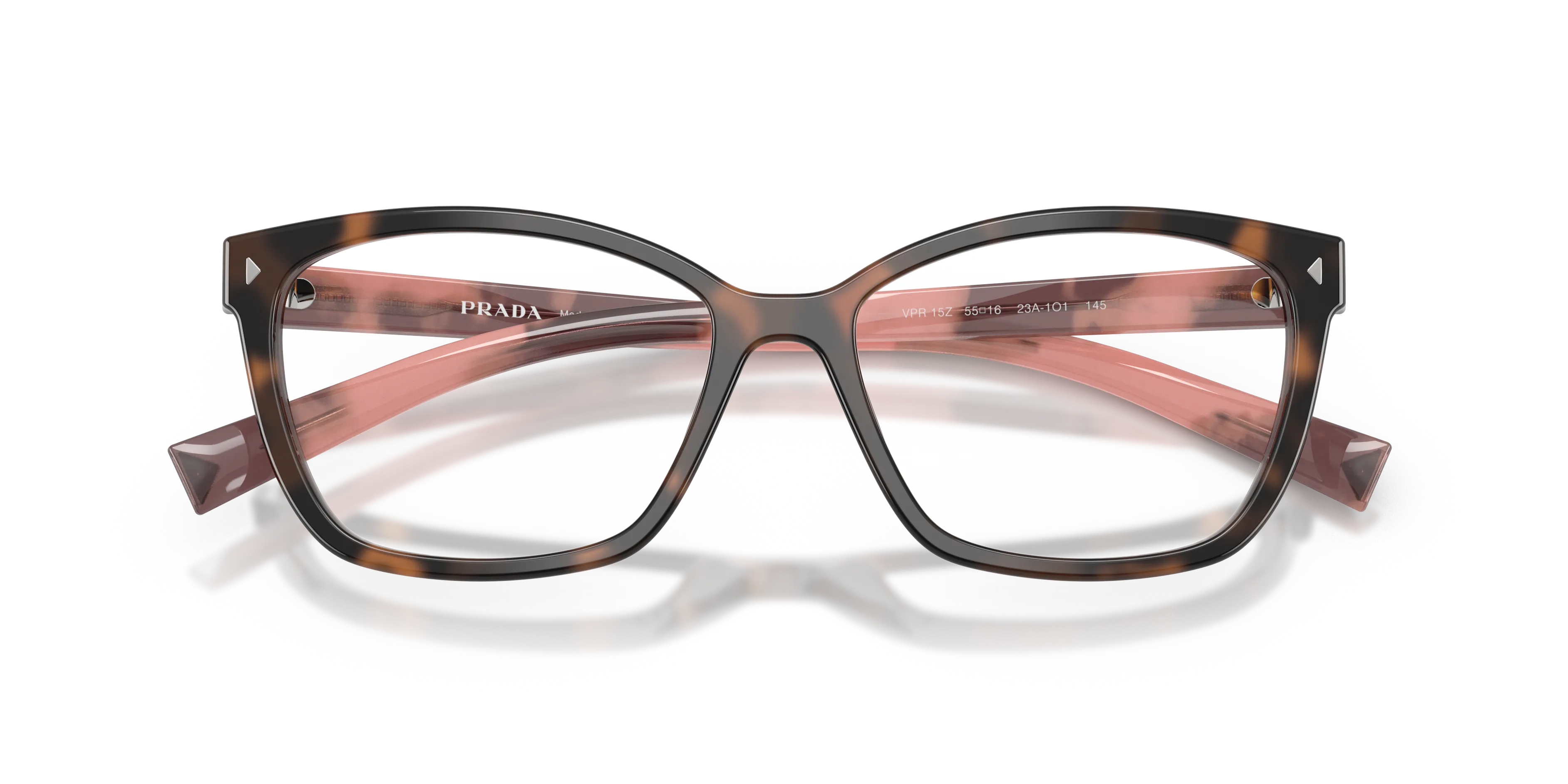 Prada PR 15ZV 23A1O1 Montature da vista Acetato Tartaruga Squadrata Normale - immagine 2