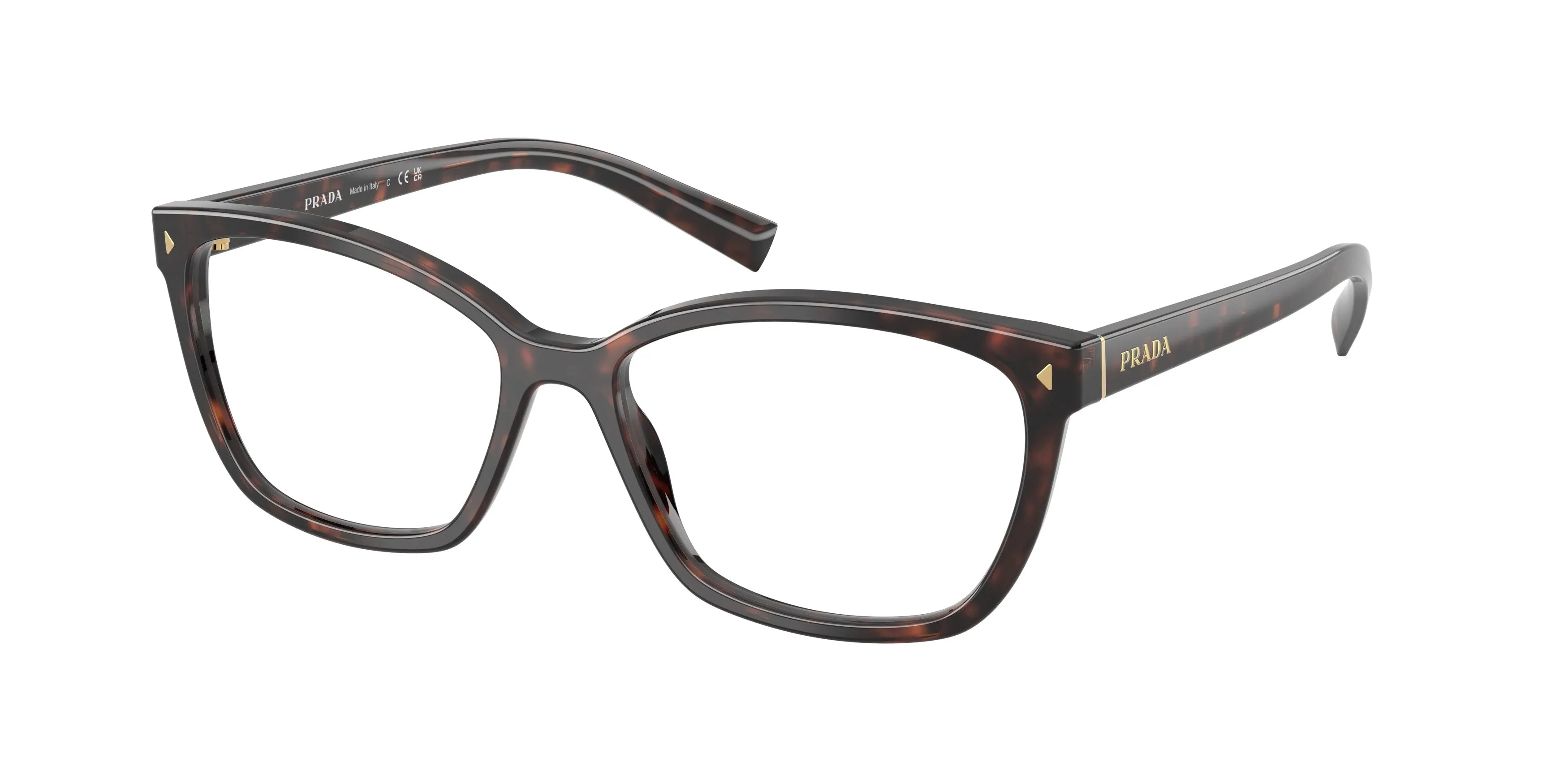 Prada PR 15ZV 17N1O1 Montature da vista Acetato Tartaruga Squadrata Normale - immagine 1