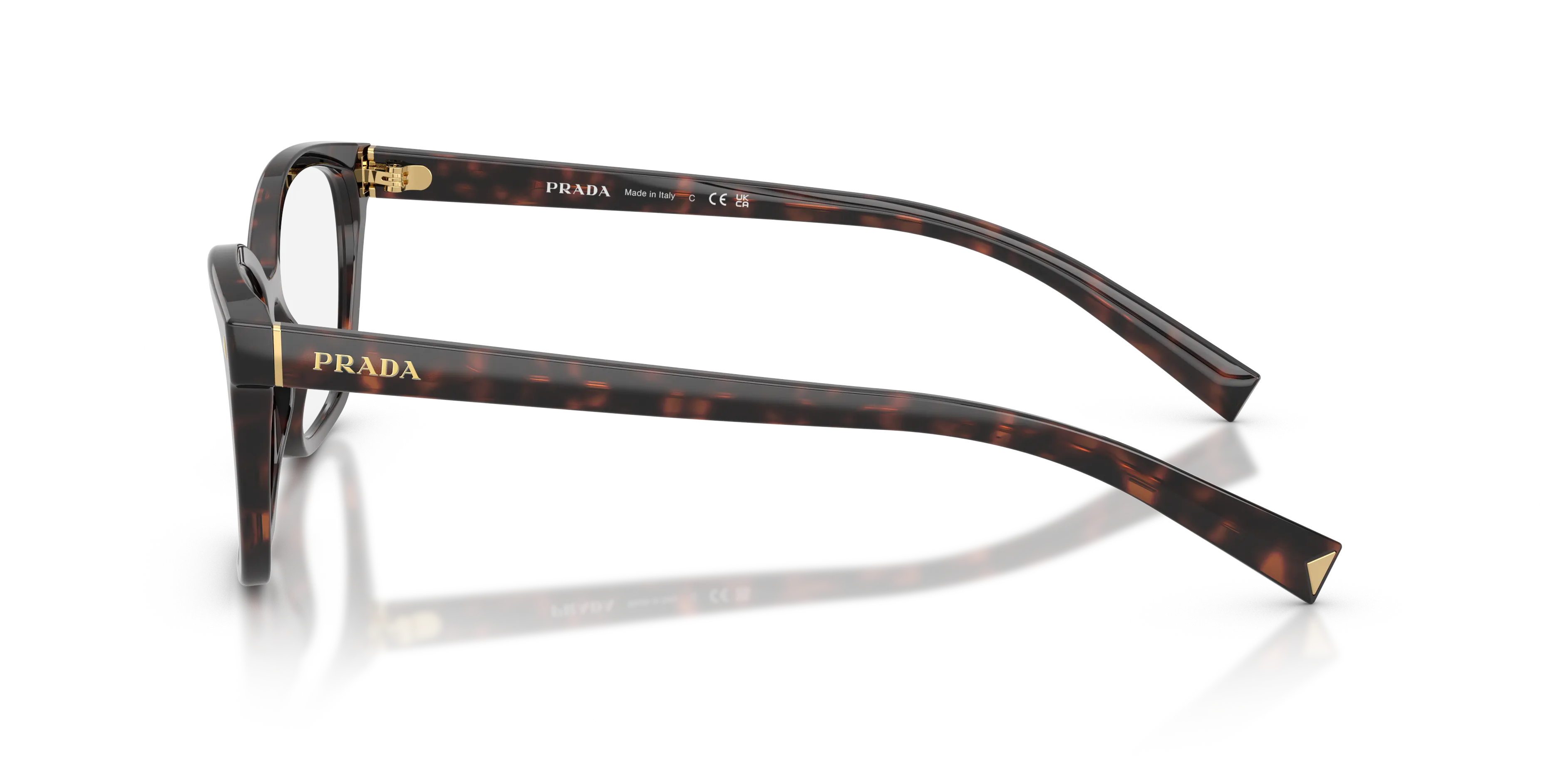 Prada PR 15ZV 17N1O1 Montature da vista Acetato Tartaruga Squadrata Normale - immagine 4