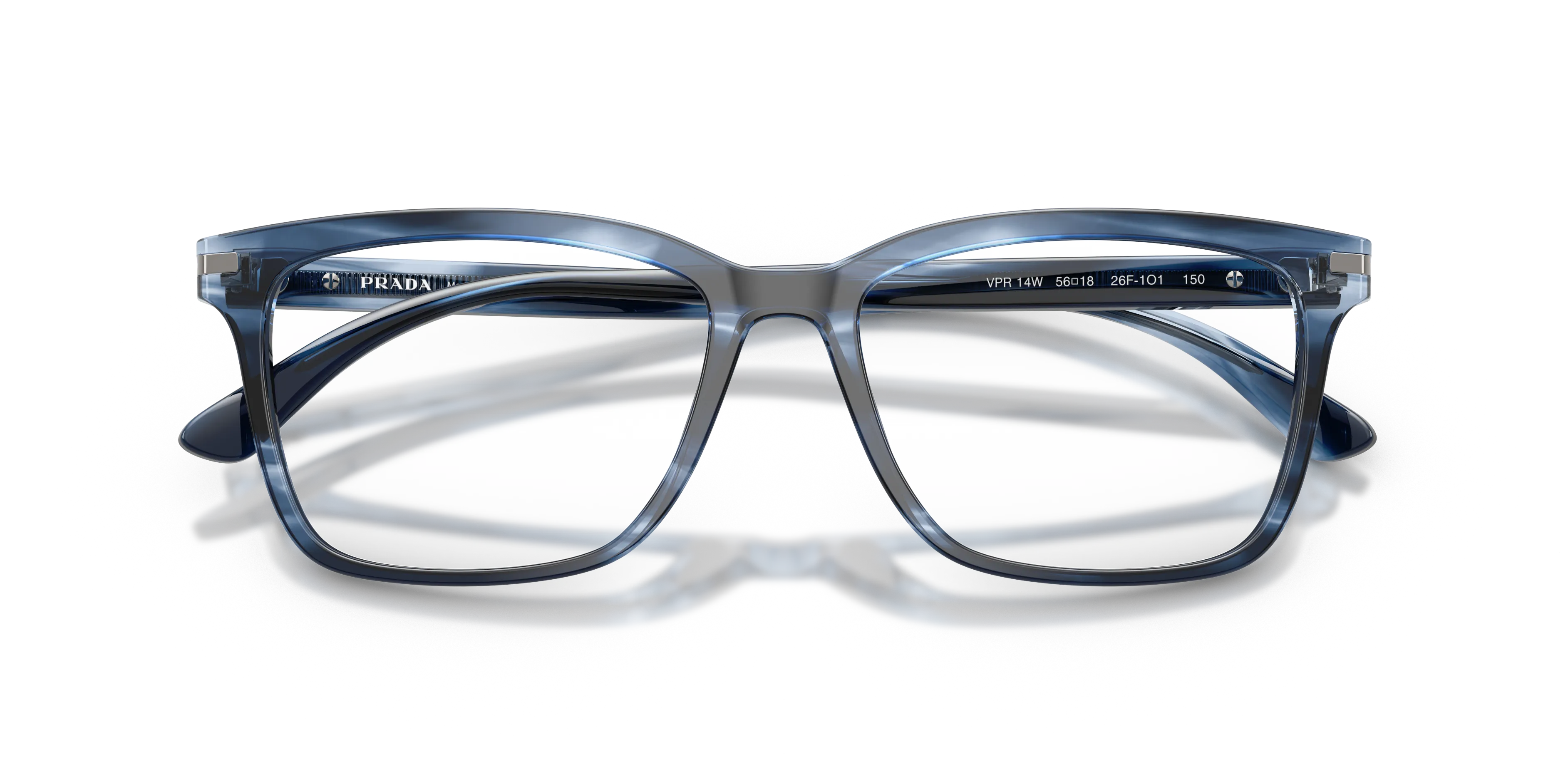 Prada PR 14WV 26F1O1 Montature da vista Acetato Blu Squadrata Normale - immagine 2