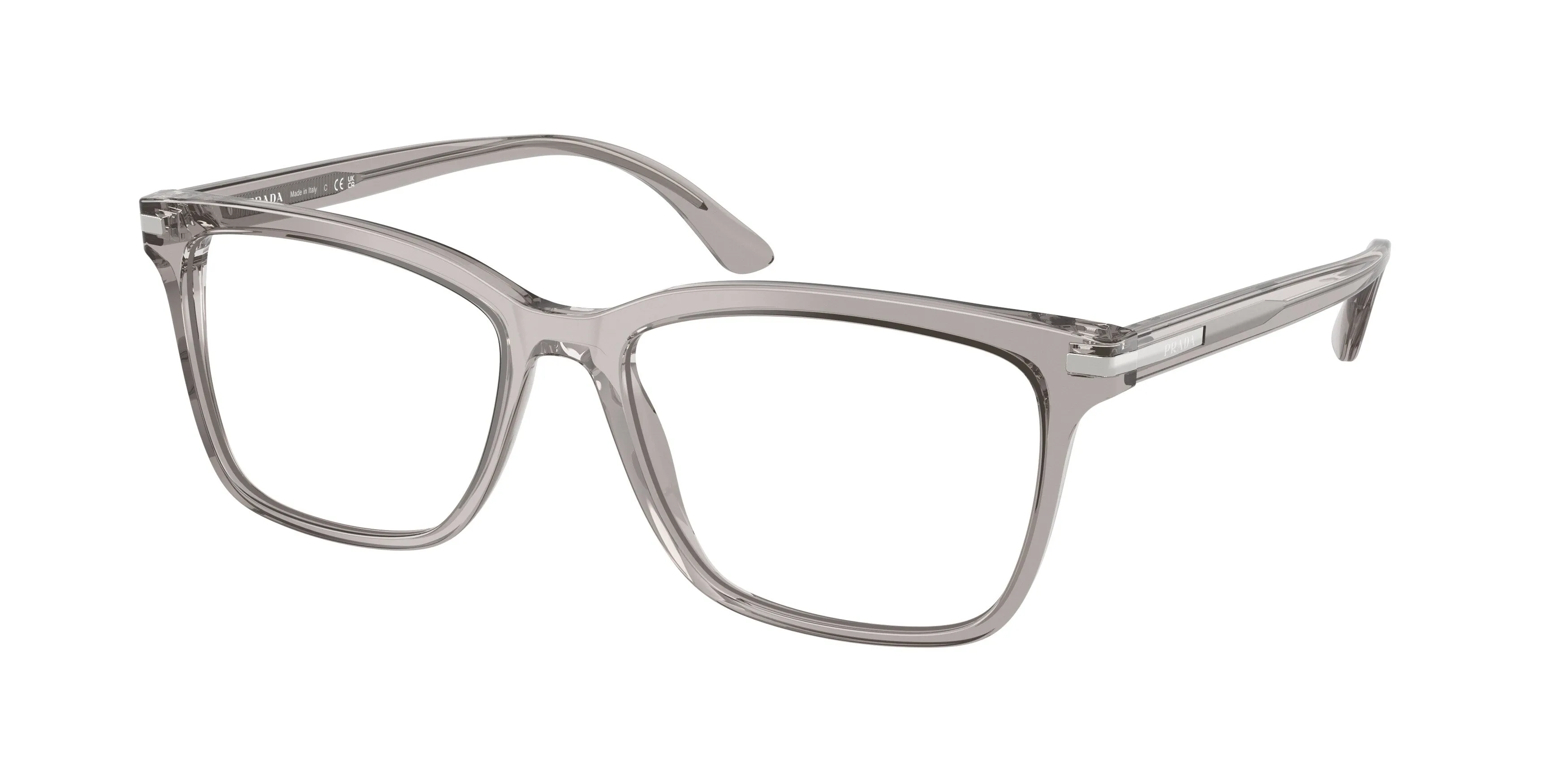 Prada PR 14WV 10J1O1 Montature da vista Acetato Grigio Squadrata Normale - immagine 1