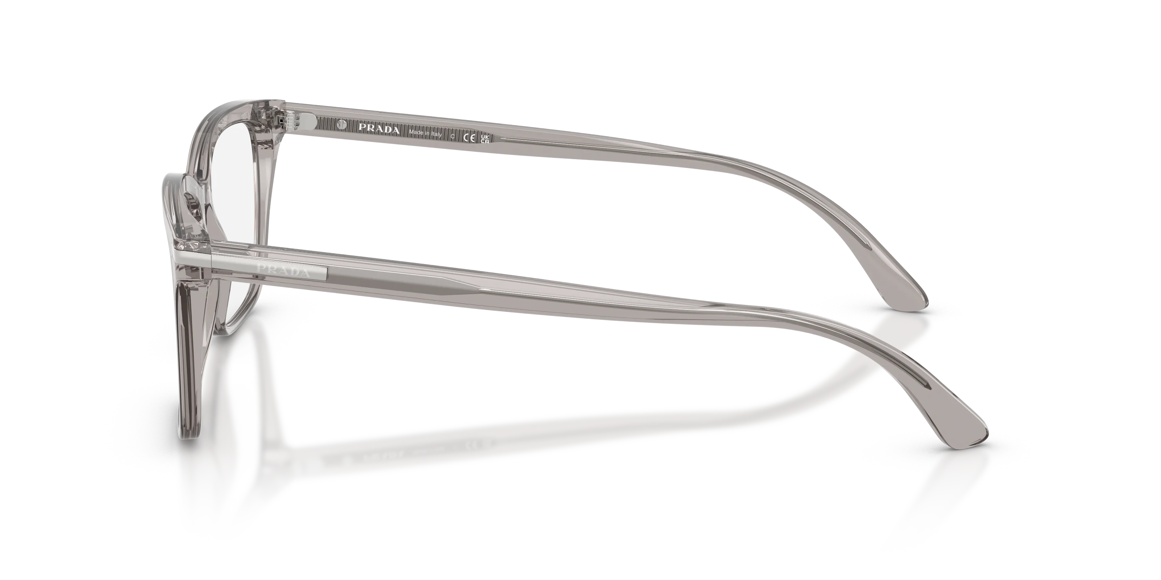 Prada PR 14WV 10J1O1 Montature da vista Acetato Grigio Squadrata Normale - immagine 4
