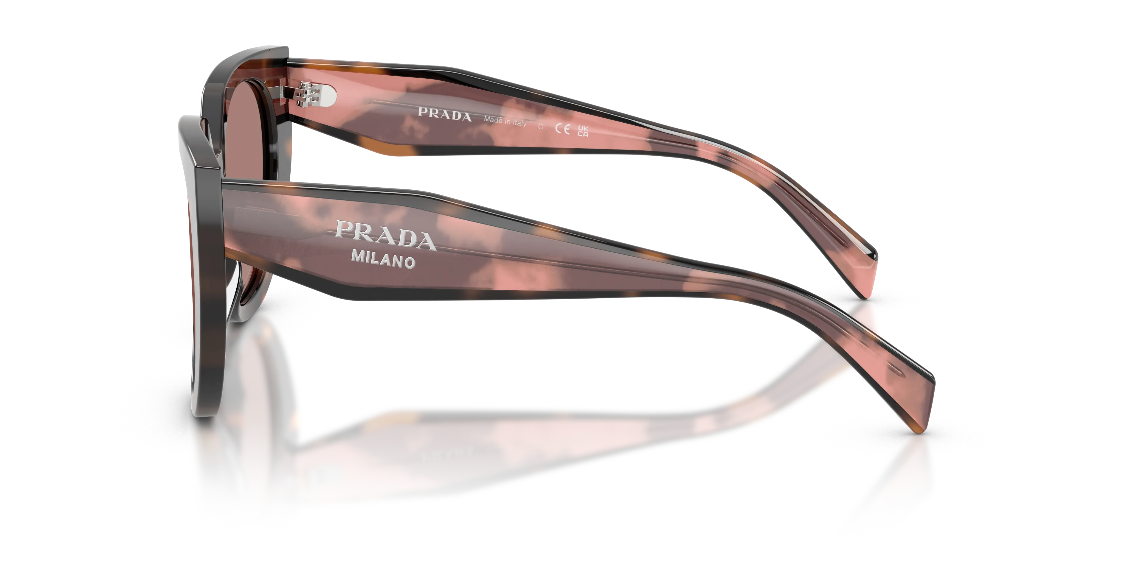 Prada PR 14WS 23A60B Occhiali da sole Acetato Tartaruga Marrone Cat Eye Normale - immagine 4