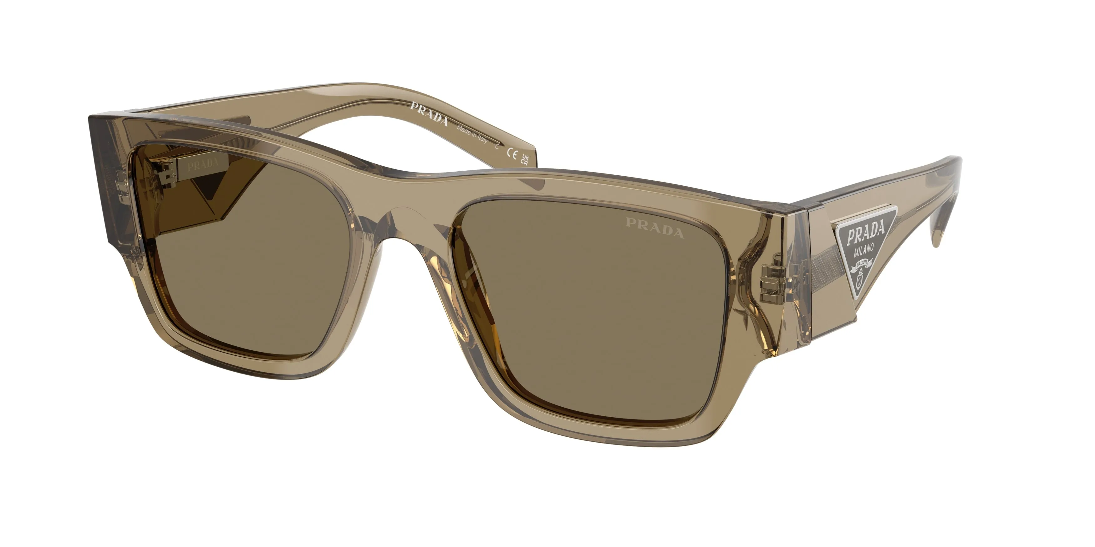 Prada PR 10ZS 22H90F Occhiali da sole Acetato Marrone Marrone Pillow Normale - immagine 1