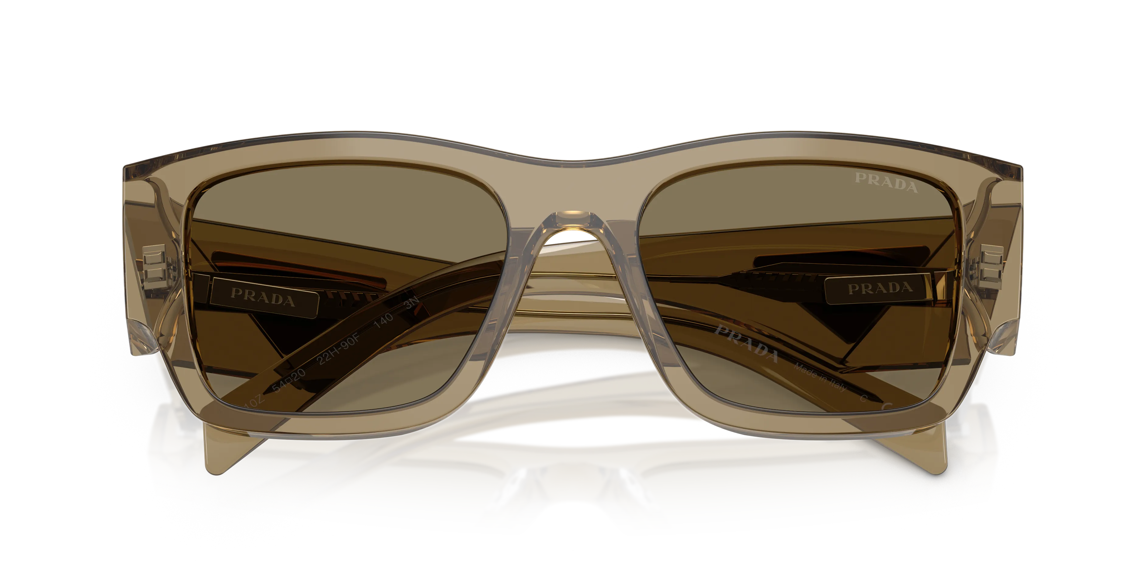 Prada PR 10ZS 22H90F Occhiali da sole Acetato Marrone Marrone Pillow Normale - immagine 2