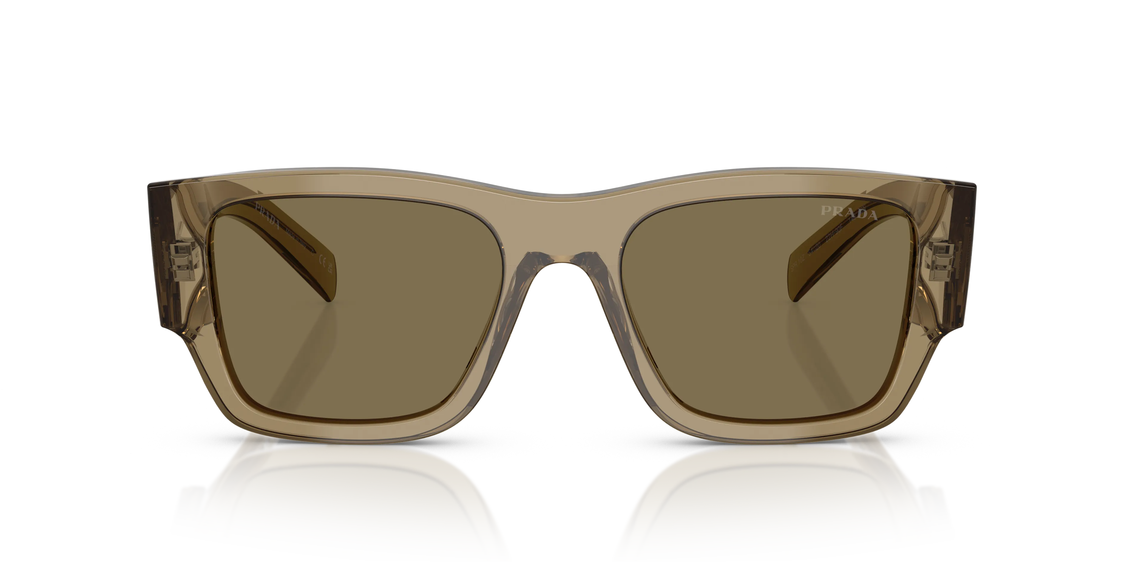 Prada PR 10ZS 22H90F Occhiali da sole Acetato Marrone Marrone Pillow Normale - immagine 3