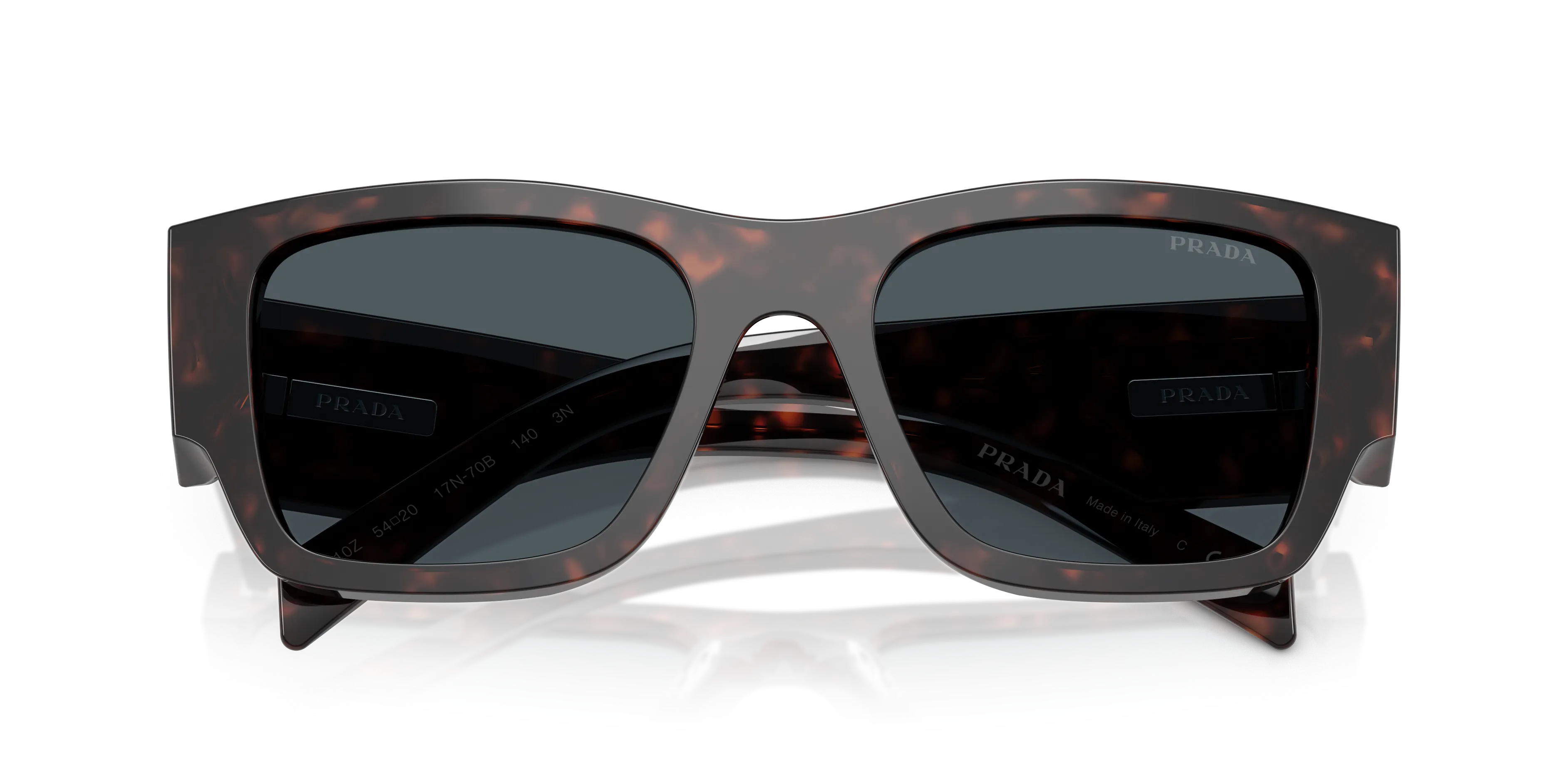 Prada PR 10ZS 17N70B Occhiali da sole Acetato Tartaruga Grigio Pillow Normale - immagine 2