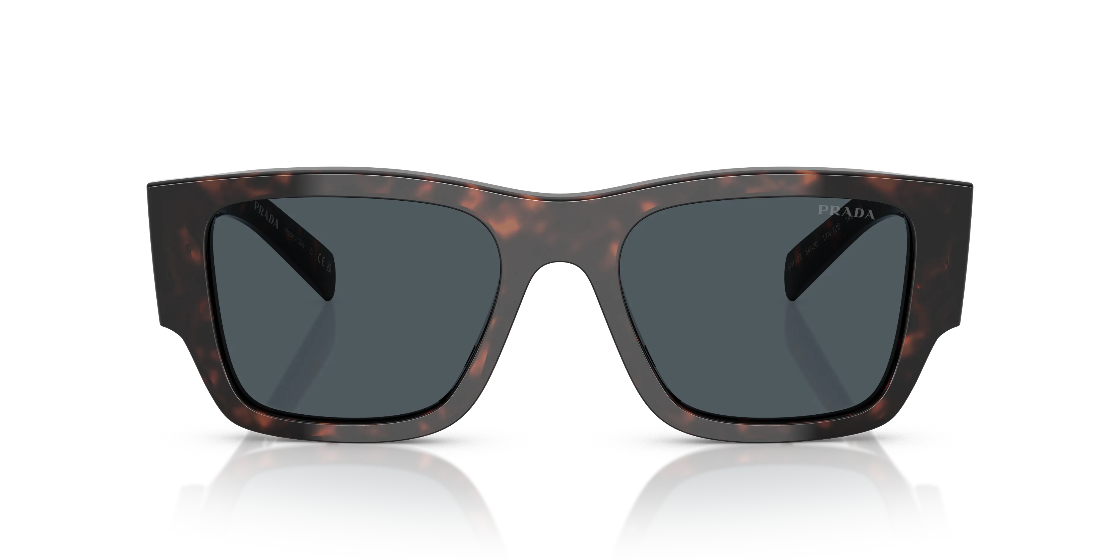 Prada PR 10ZS 17N70B Occhiali da sole Acetato Tartaruga Grigio Pillow Normale - immagine 3
