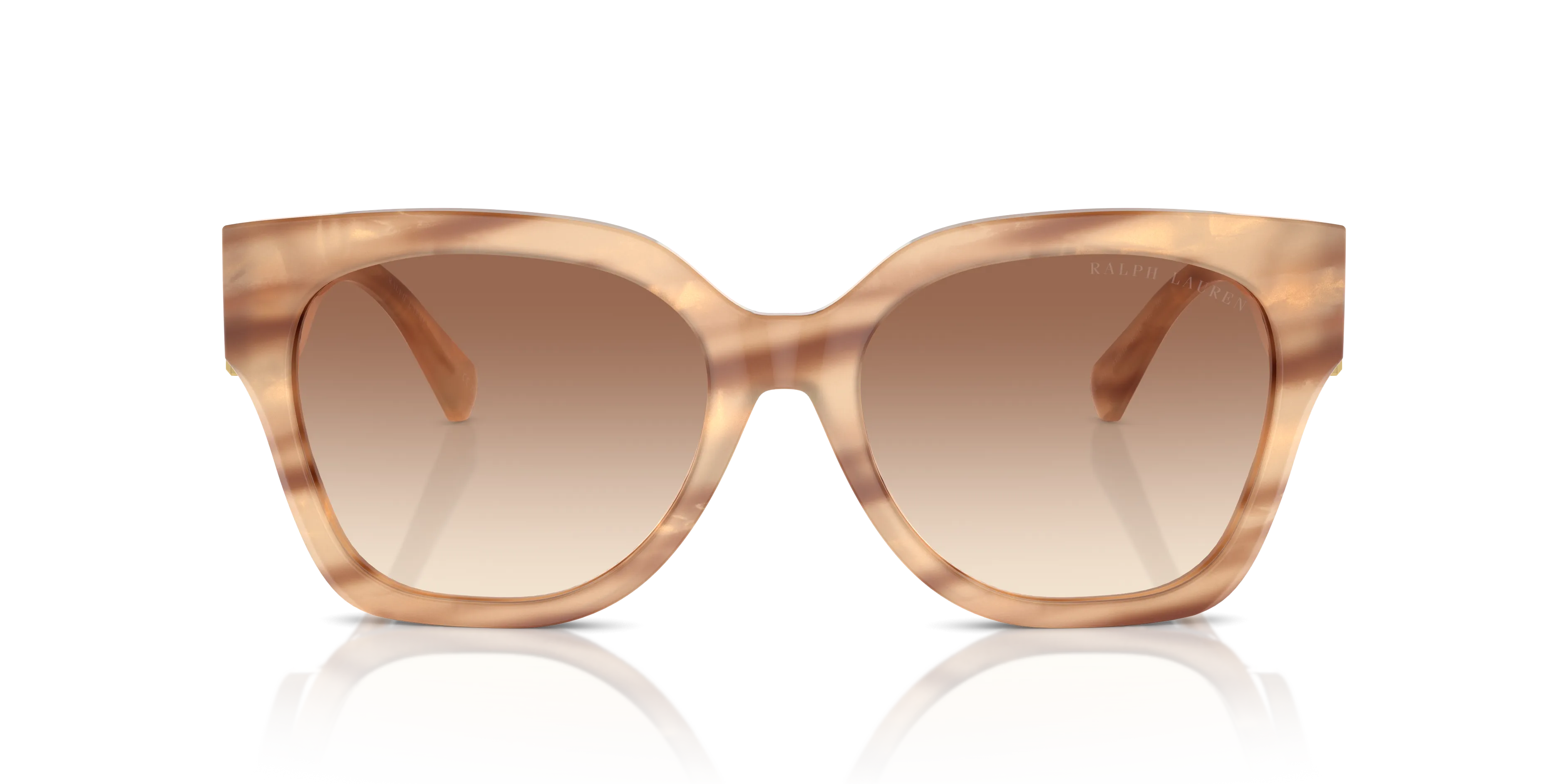 Ralph Lauren RL8221 THE OVERSZED RICKY 617913 Occhiali da sole Acetato Marrone Marrone Farfalla Normale Sfumato - immagine 3