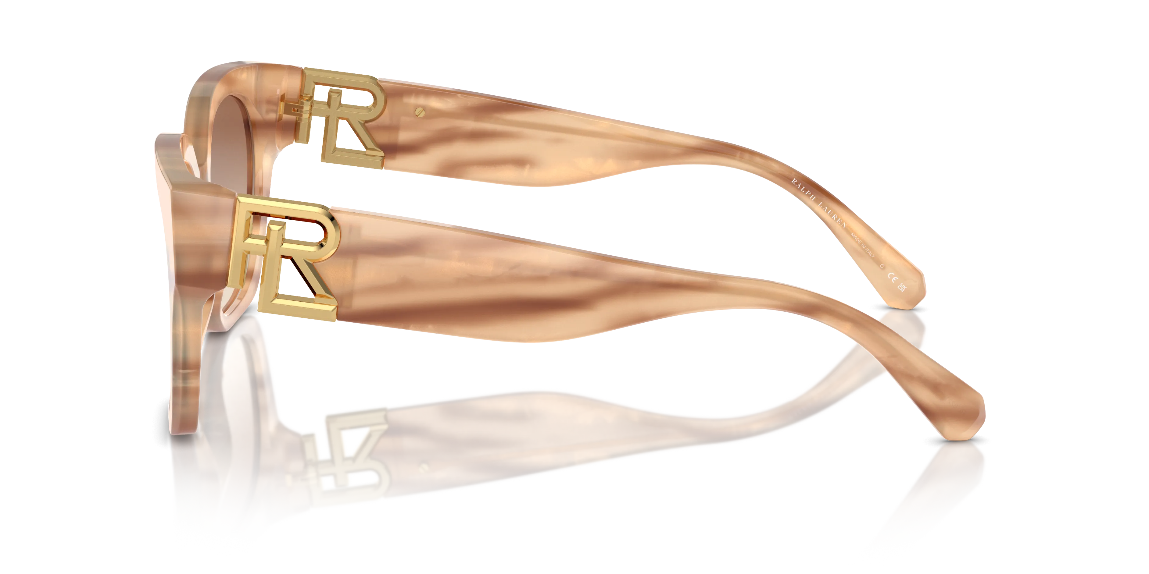 Ralph Lauren RL8221 THE OVERSZED RICKY 617913 Occhiali da sole Acetato Marrone Marrone Farfalla Normale Sfumato - immagine 4