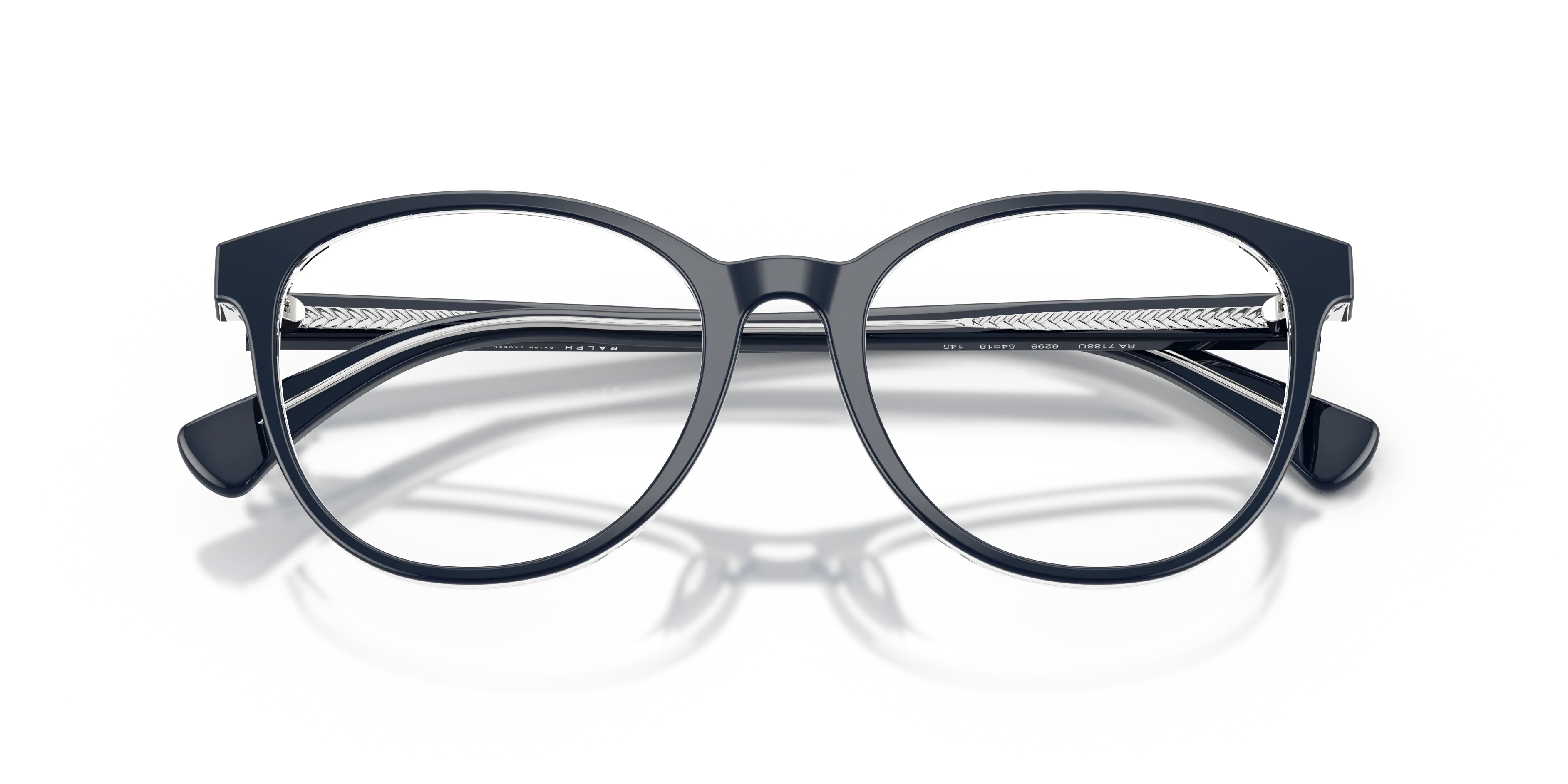 Ralph Lauren RA7188U 6298 Montature da vista Acetato Blu Rotonda Normale - immagine 2