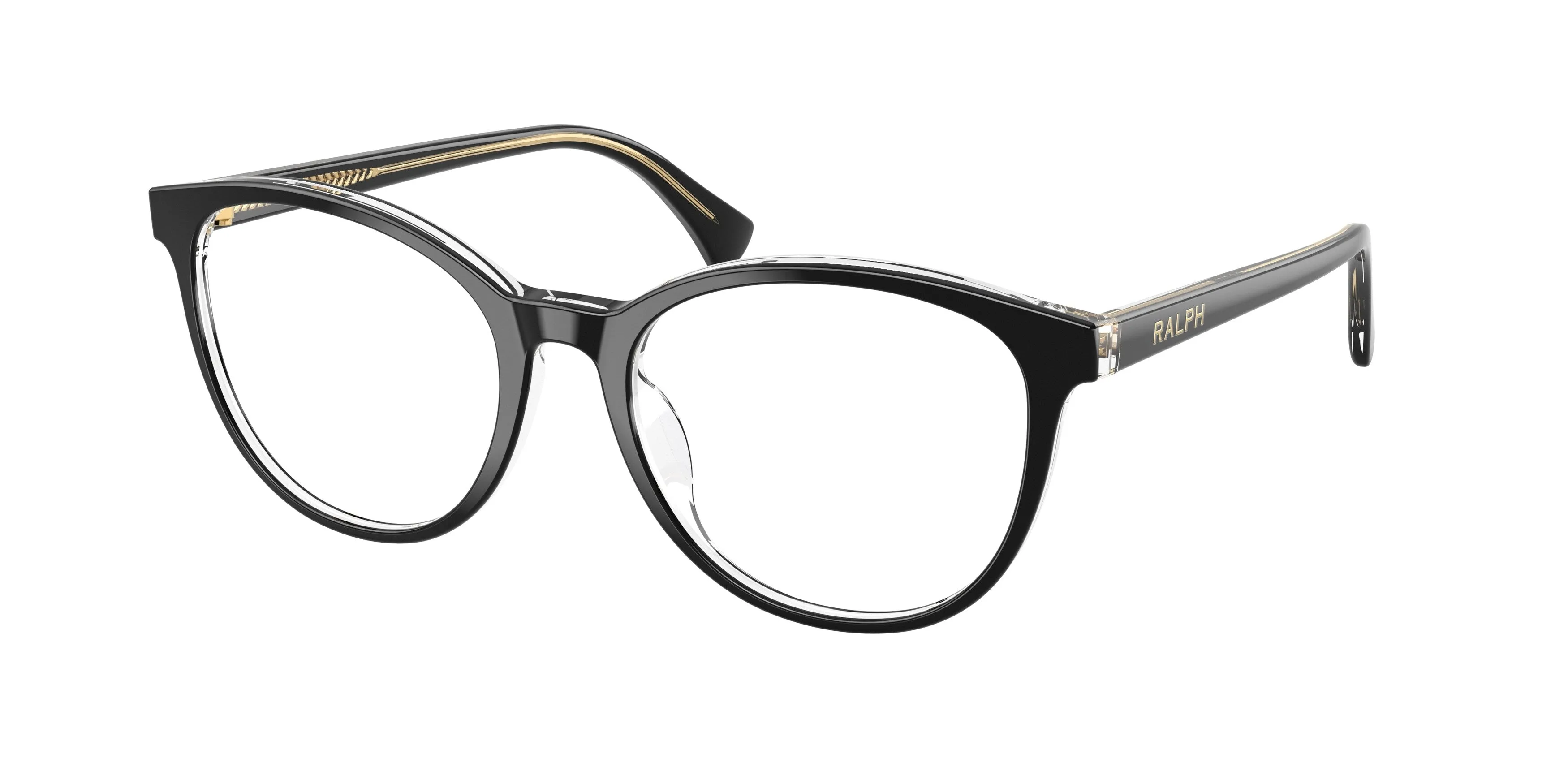 Ralph Lauren RA7188U 6297 Montature da vista Acetato Nero Rotonda Normale - immagine 1