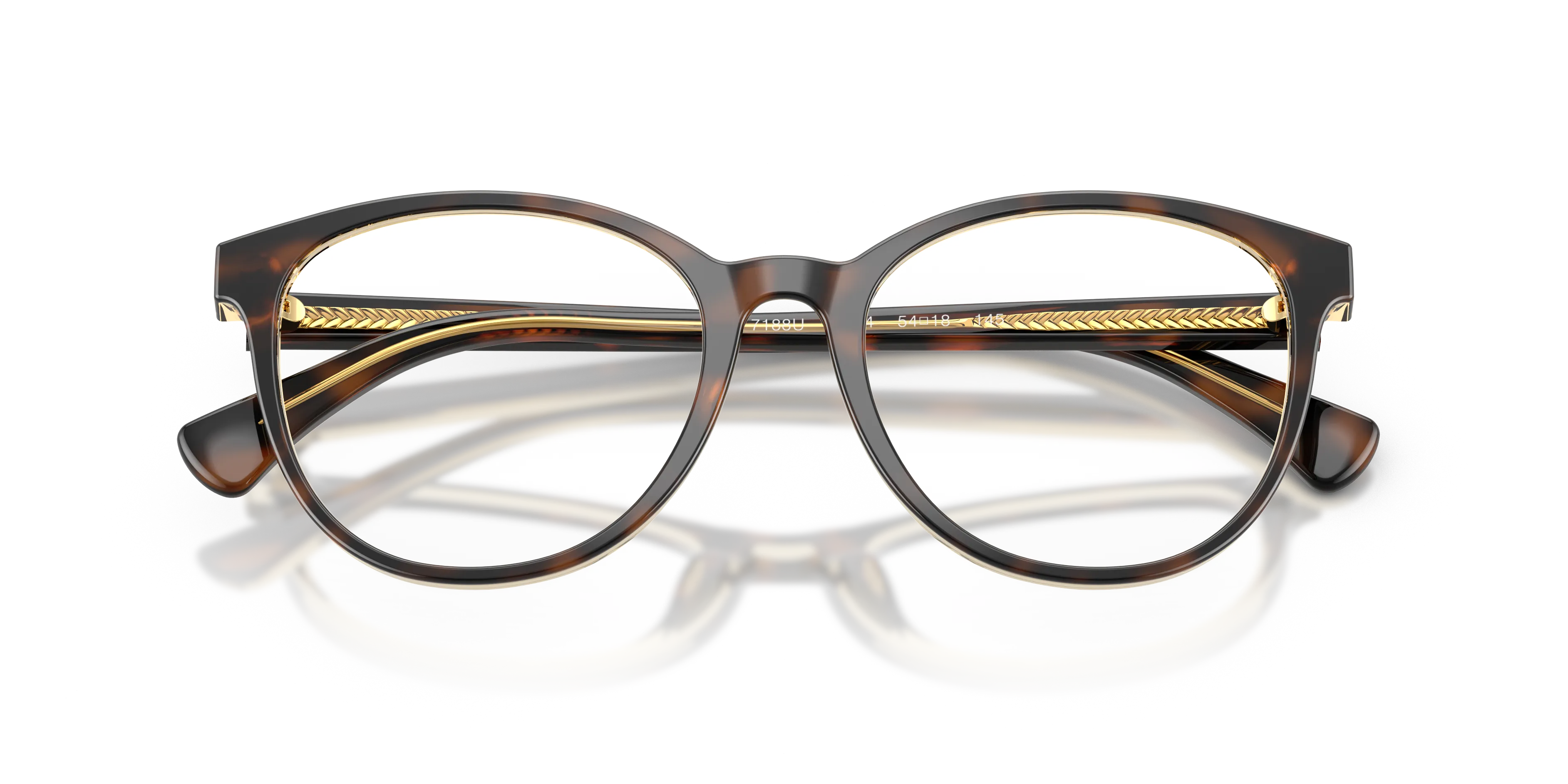 Ralph Lauren RA7188U 6294 Montature da vista Acetato Marrone Rotonda Normale - immagine 2