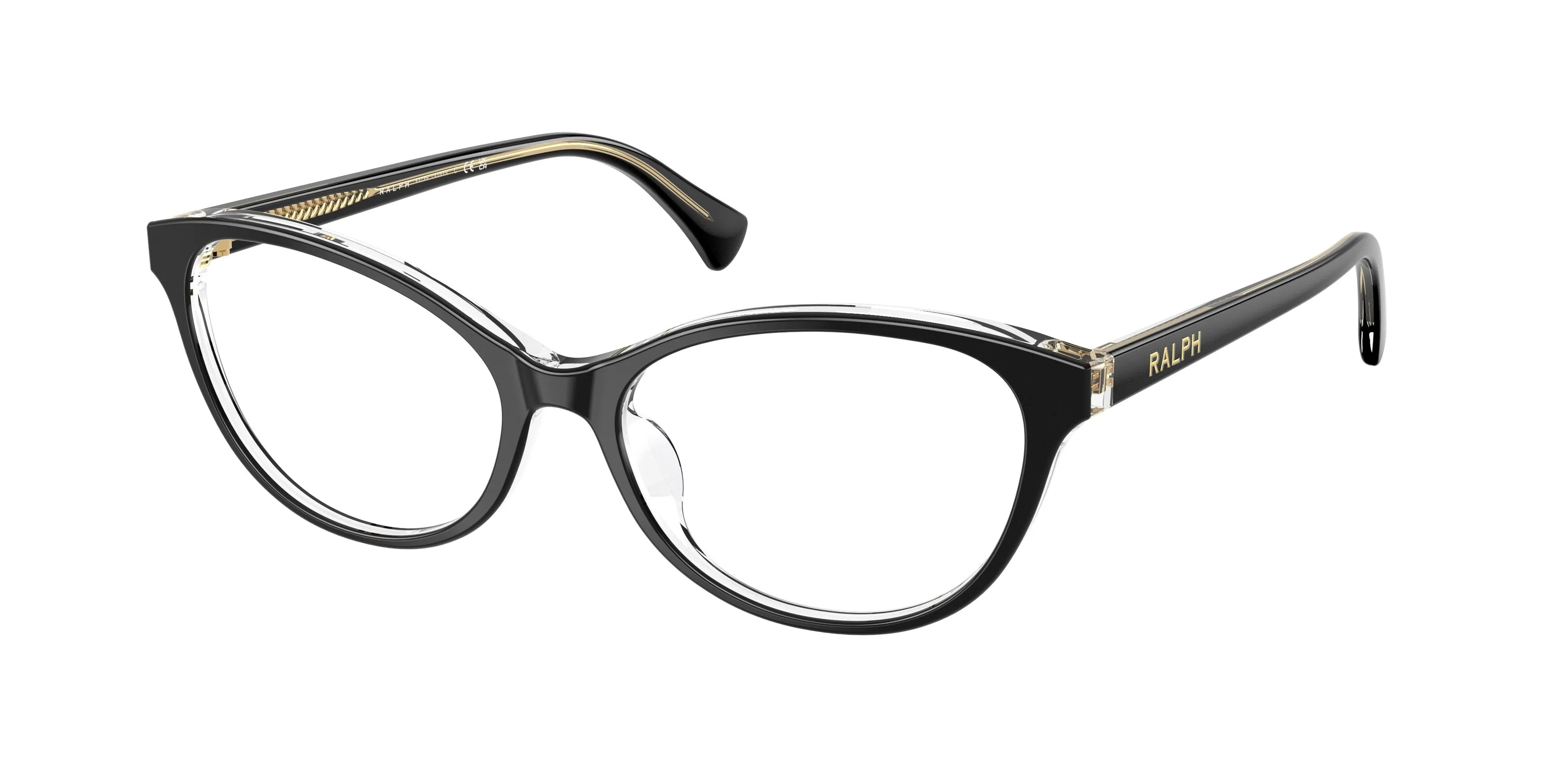 Ralph Lauren RA7186U 6297 Montature da vista Acetato Nero Rotonda Normale - immagine 1