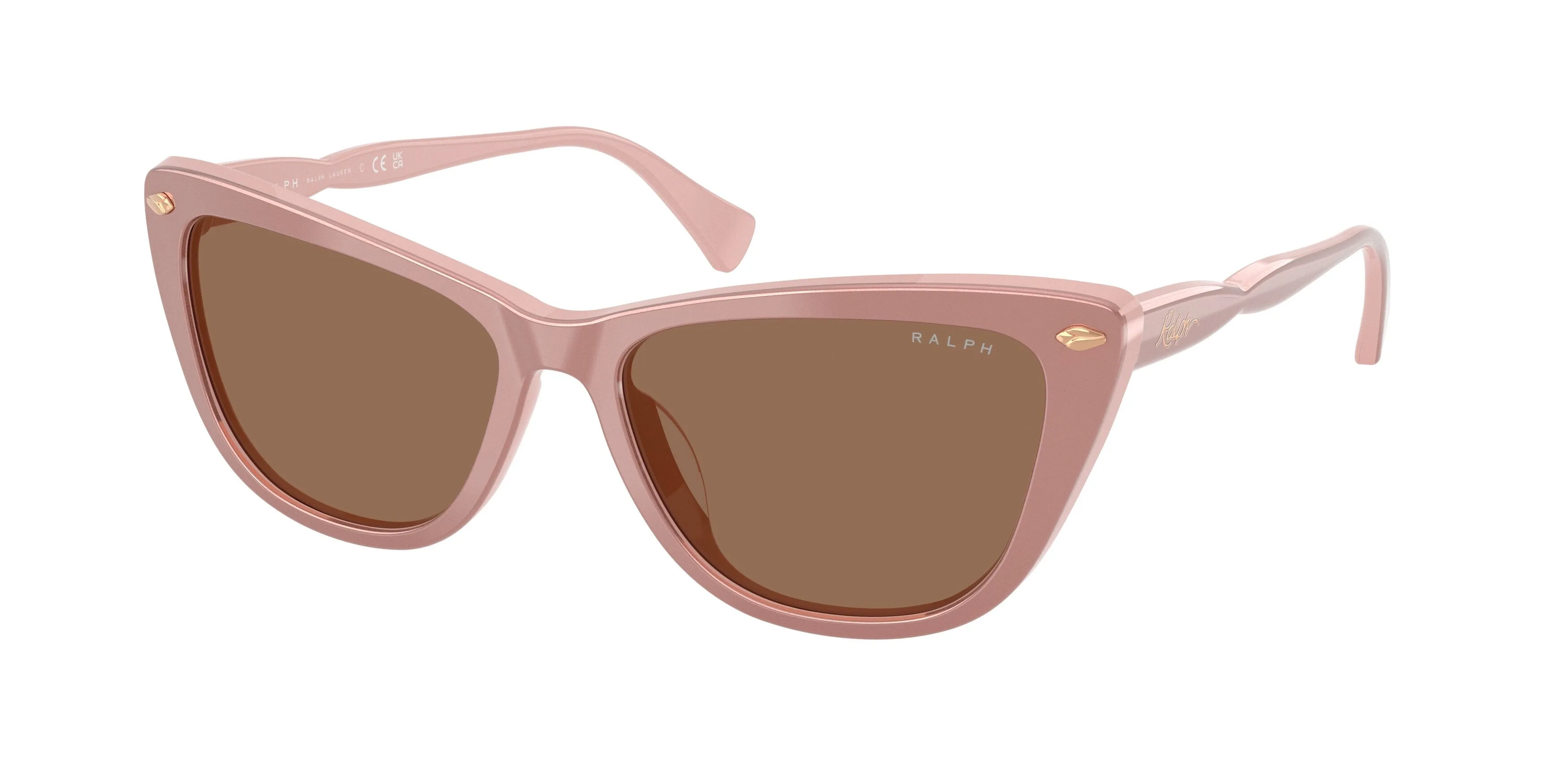Ralph Lauren RA5346U 630273 Occhiali da sole Acetato Rosa Marrone Cat Eye Normale - immagine 1