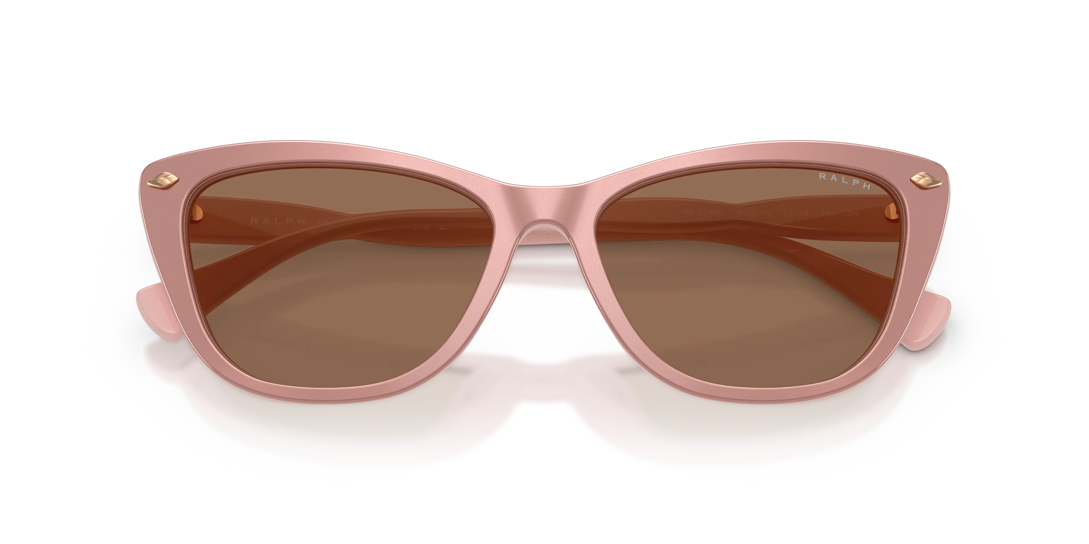 Ralph Lauren RA5346U 630273 Occhiali da sole Acetato Rosa Marrone Cat Eye Normale - immagine 2