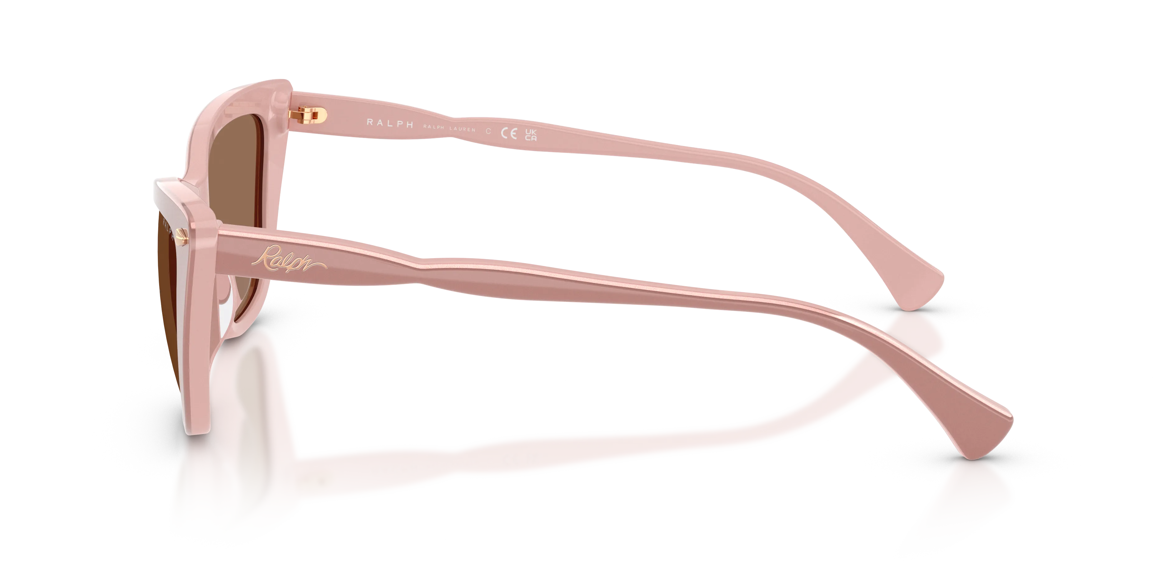 Ralph Lauren RA5346U 630273 Occhiali da sole Acetato Rosa Marrone Cat Eye Normale - immagine 4