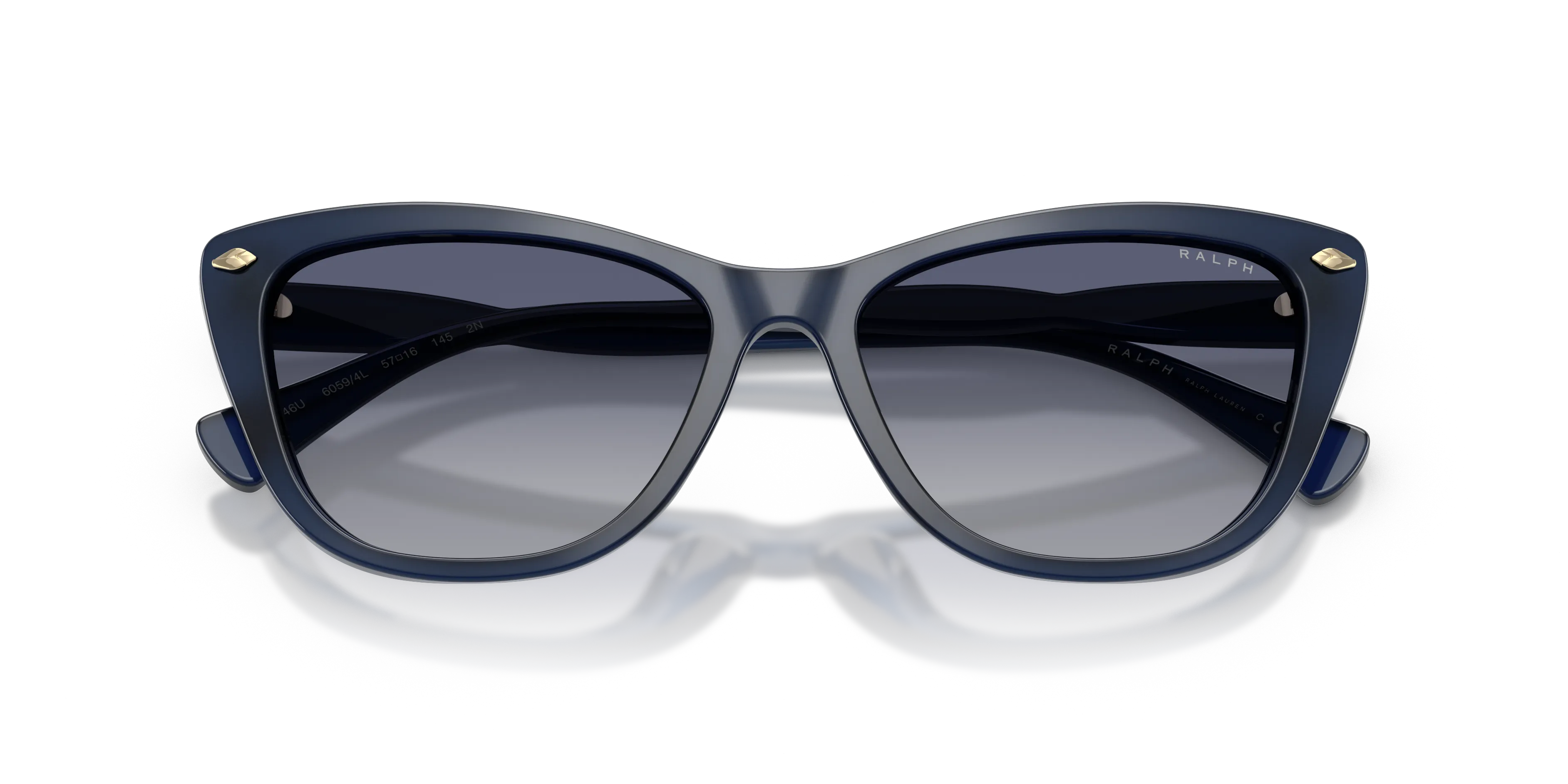 Ralph Lauren RA5346U 60594L Occhiali da sole Acetato Blu Blu Cat Eye Normale Sfumato - immagine 2