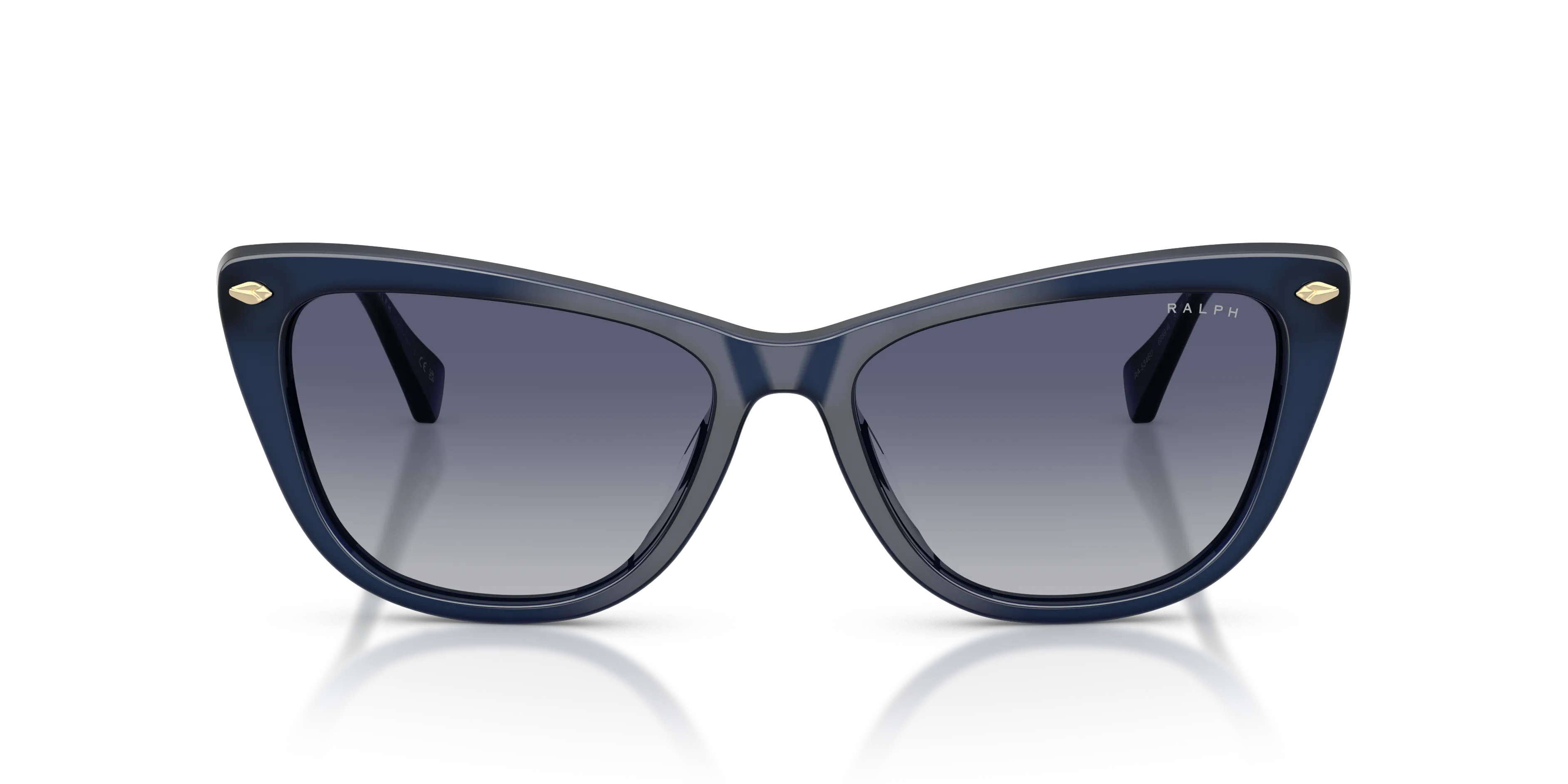 Ralph Lauren RA5346U 60594L Occhiali da sole Acetato Blu Blu Cat Eye Normale Sfumato - immagine 3